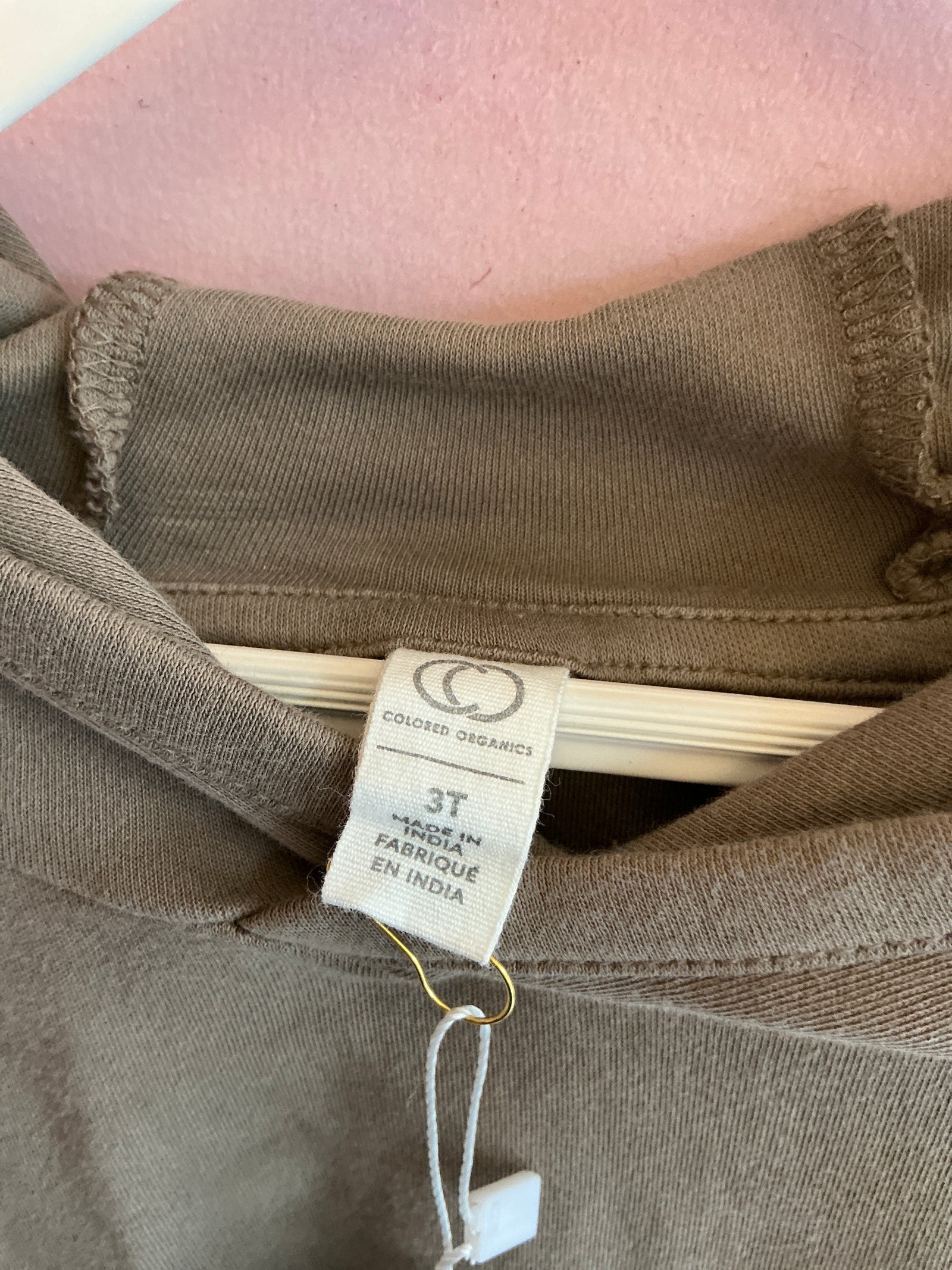 PJ Funny Bunny x colored organics Taupe/Khaki Sweatshirt / 2-3T