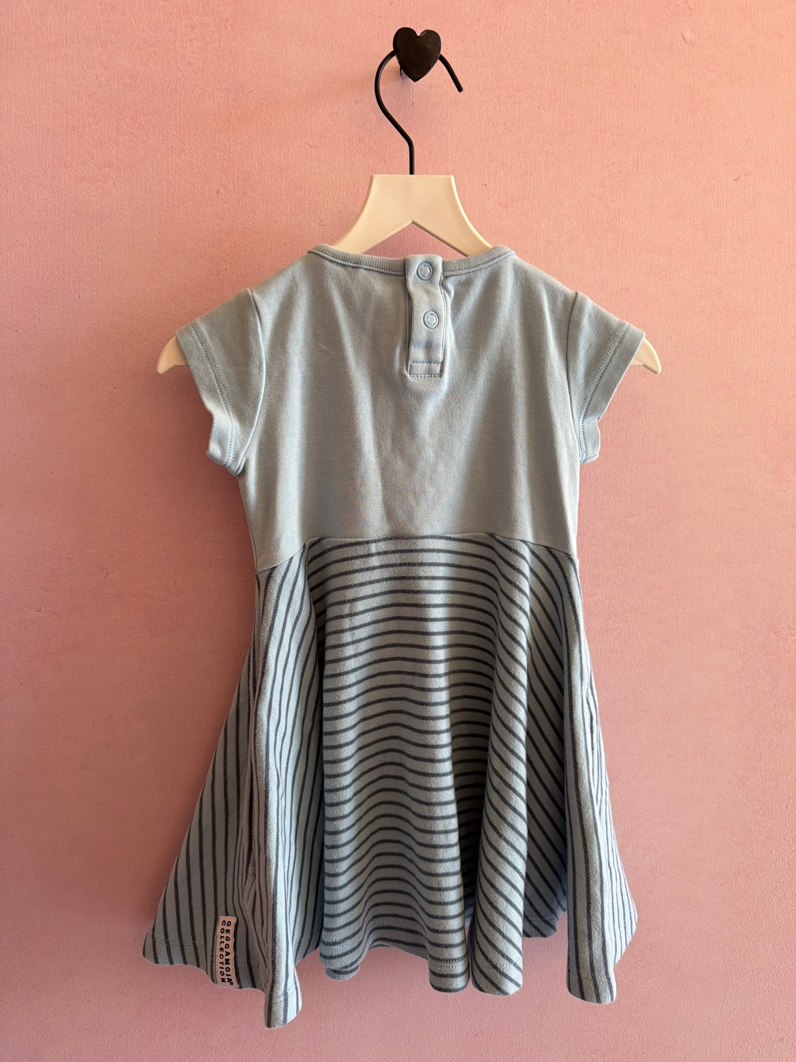 Petal blue with stripes Dress / 9-12 months (EU 74-80)