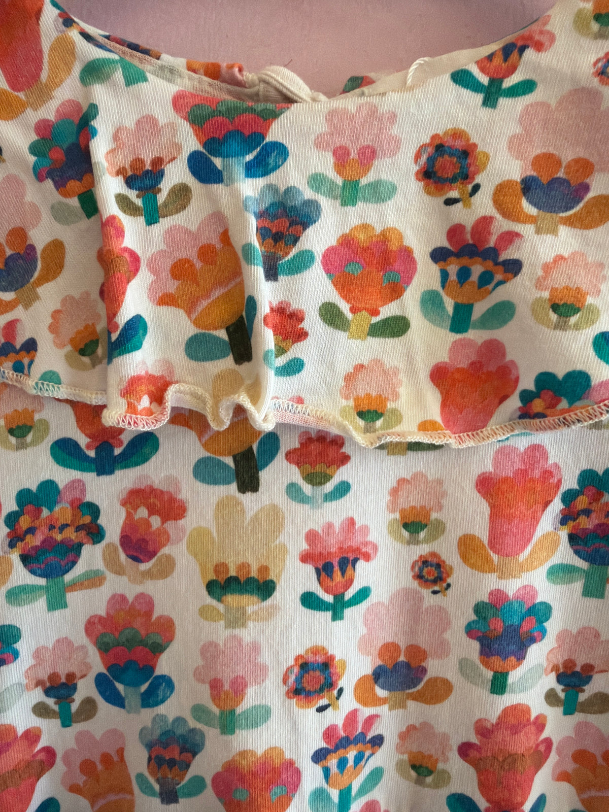oeuf folk-art watercolor storybook ruffle collar Dress / 2-3 Years