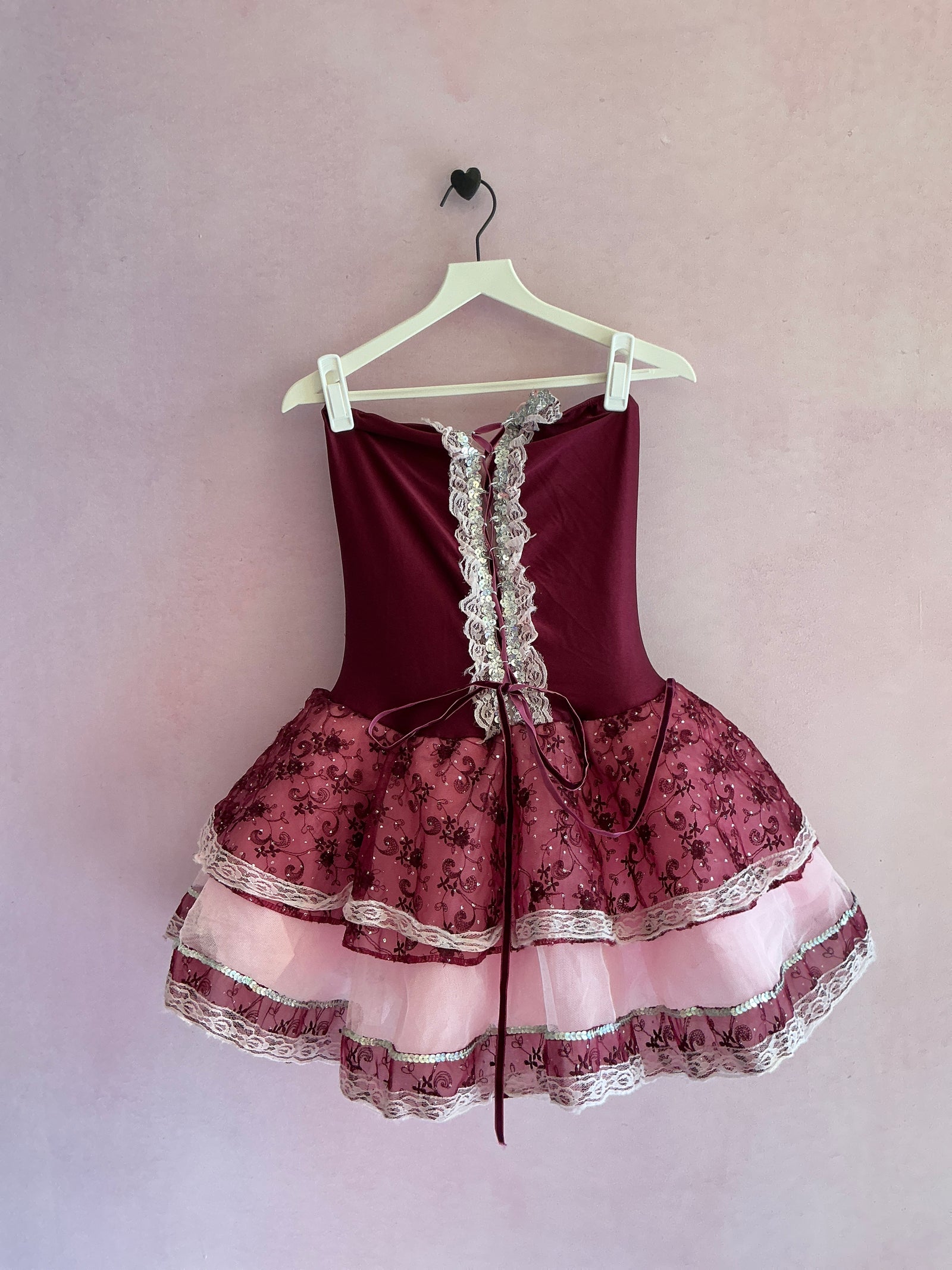 Unknown Burgundy Pink Ballet Costume Dress /