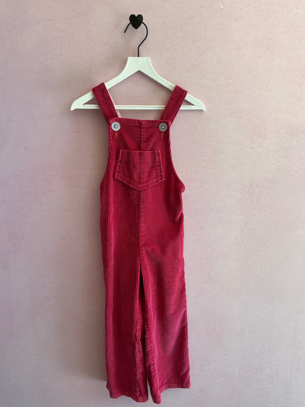 vintage Red Cord overalls / 2-3