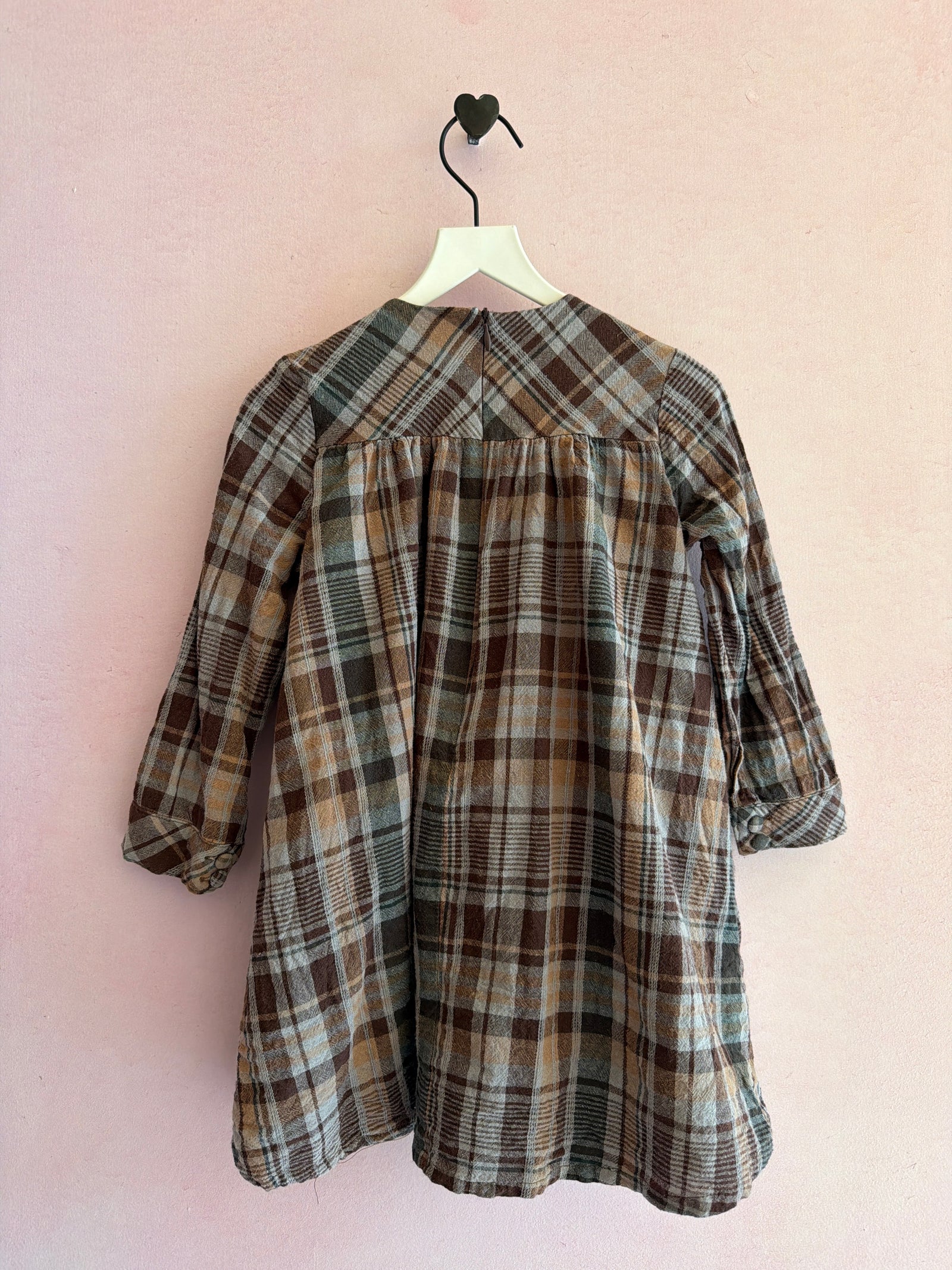 maniere Brown, tan, white, and gray plaid Dress / 3