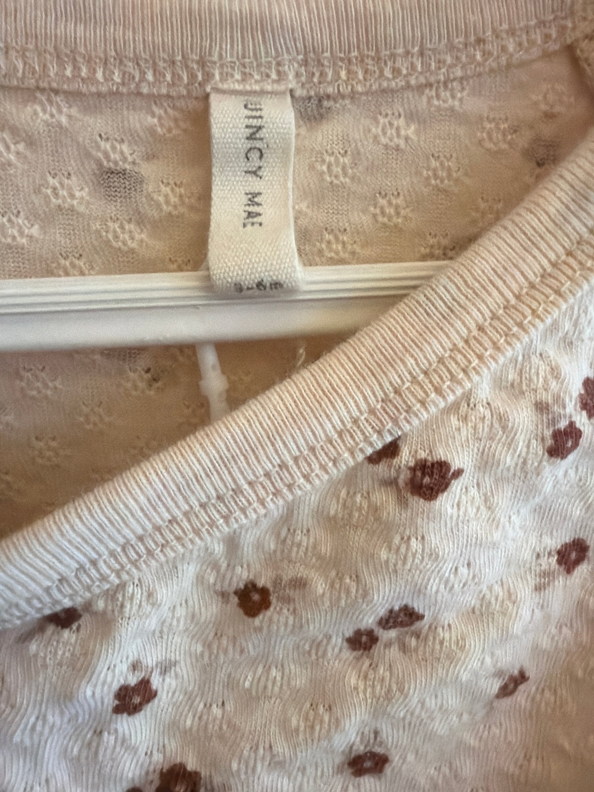 Quincy Mae Folk Floral Wrap Onesie / 3-6 months
