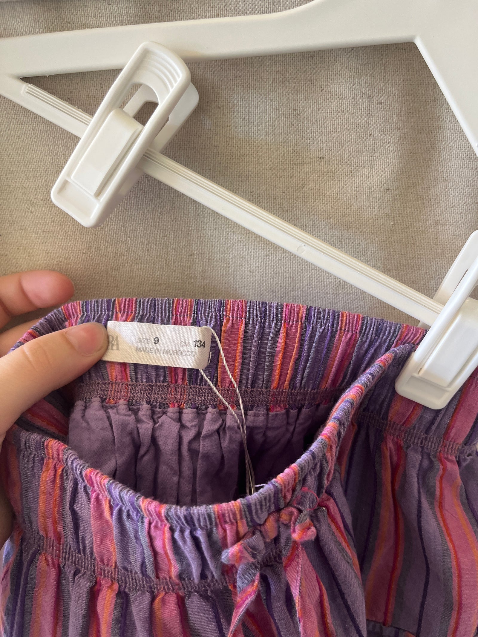 Zara Purple and Pink Stripe Skirt / 8-9