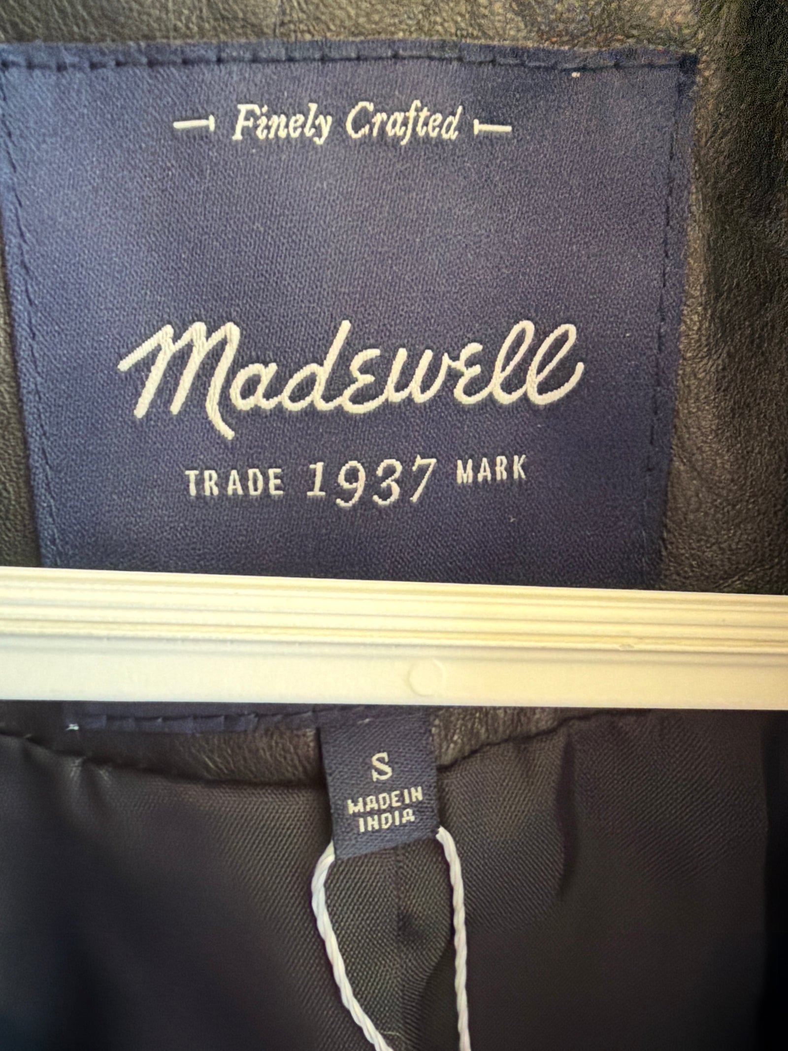 Madewell Black Leather Motorcycle Bomber Jacket / Women's Small