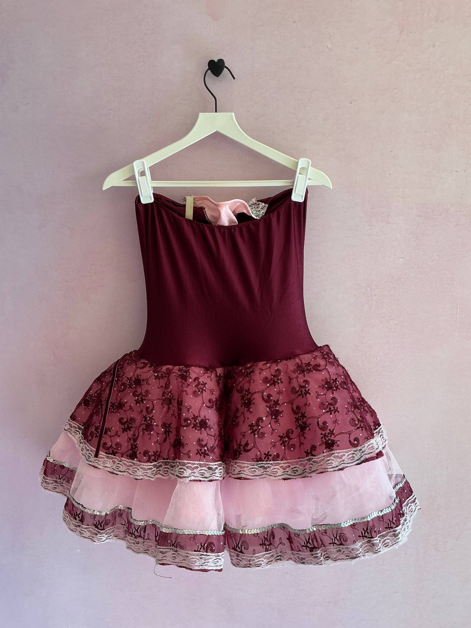 Unknown Burgundy Pink Ballet Costume Dress /