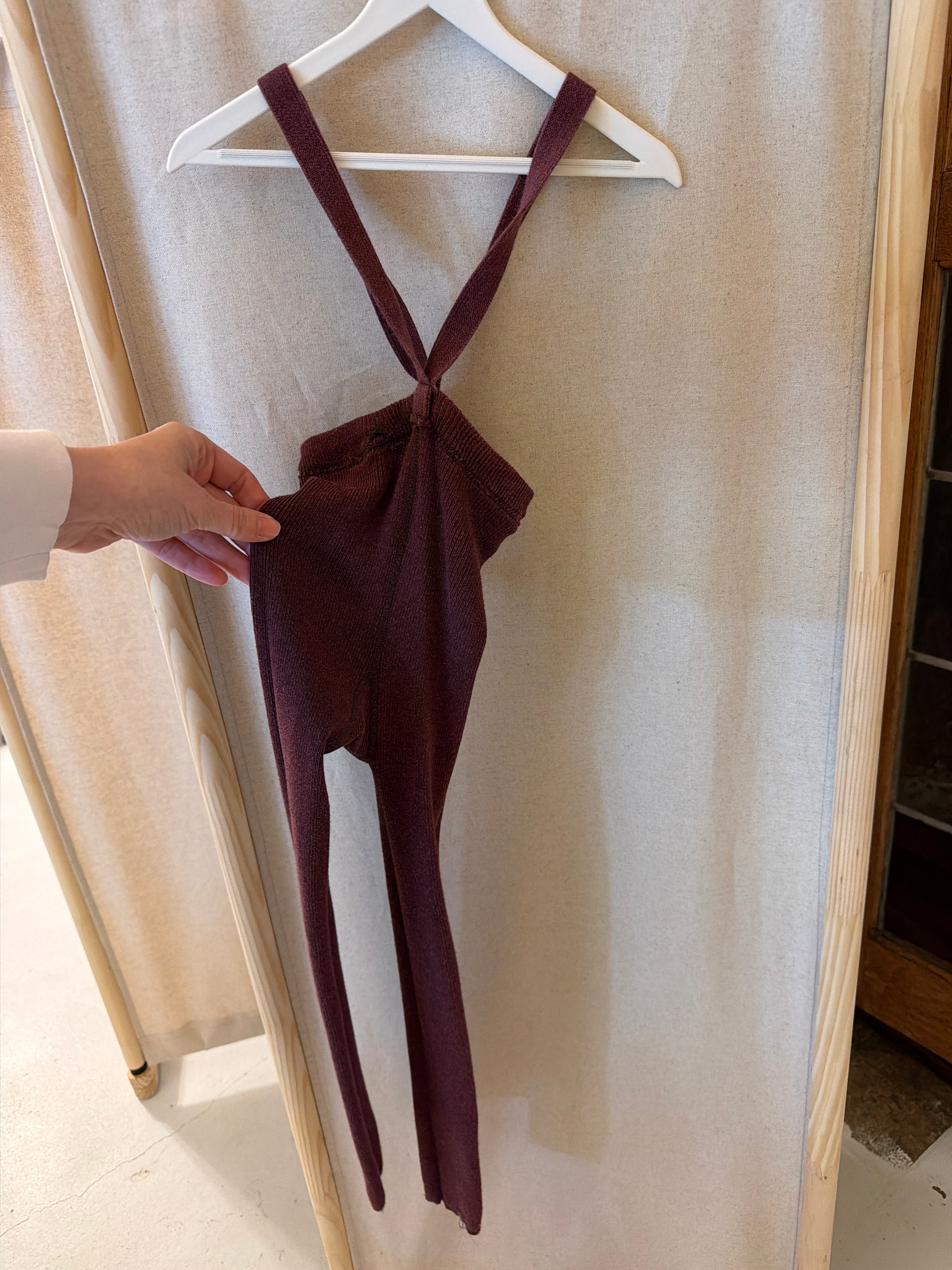 Burgundy Layer Bib / 5T 100% cotton