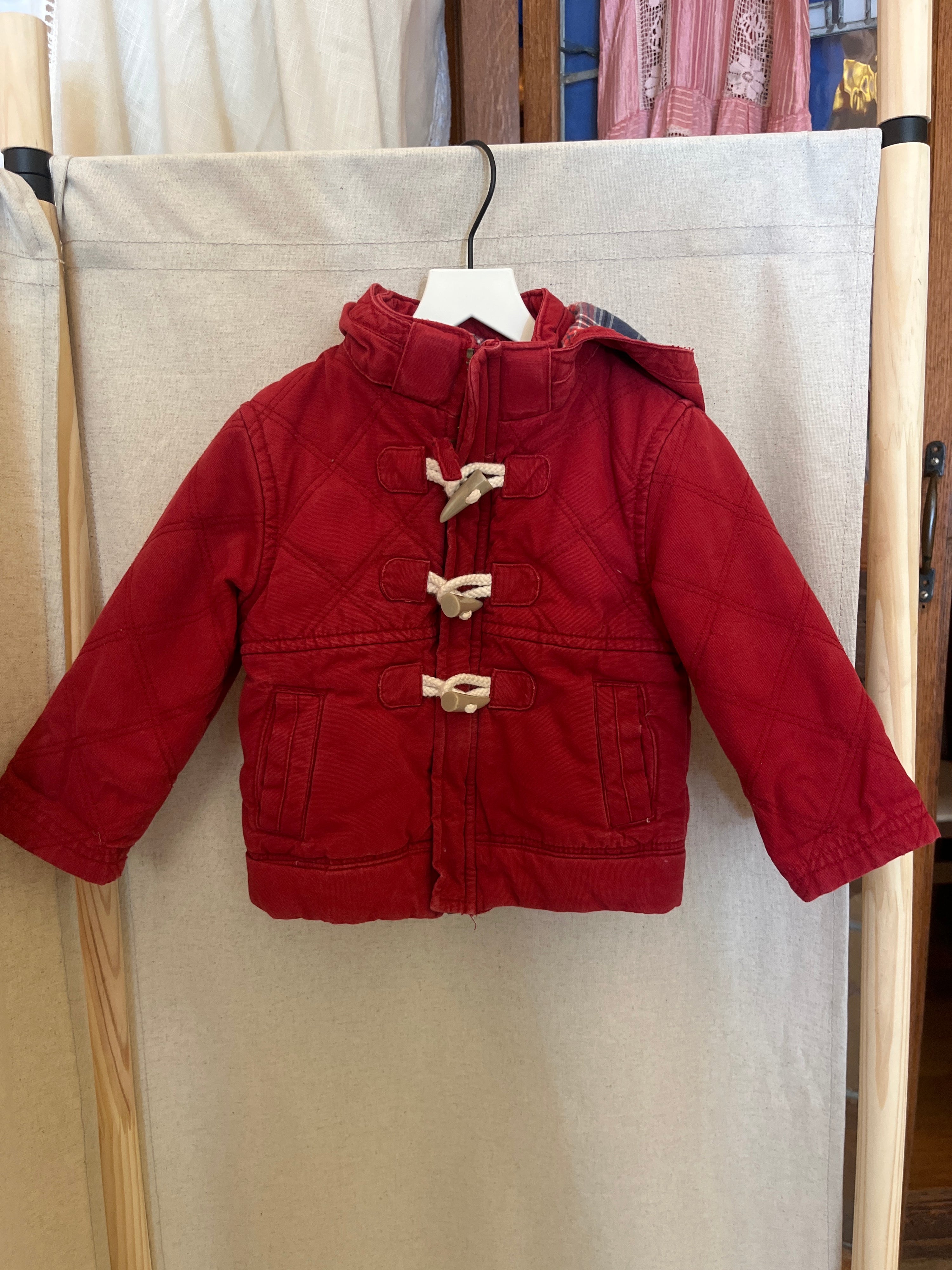 oshkosh Red Toggle Jacket / 12 months