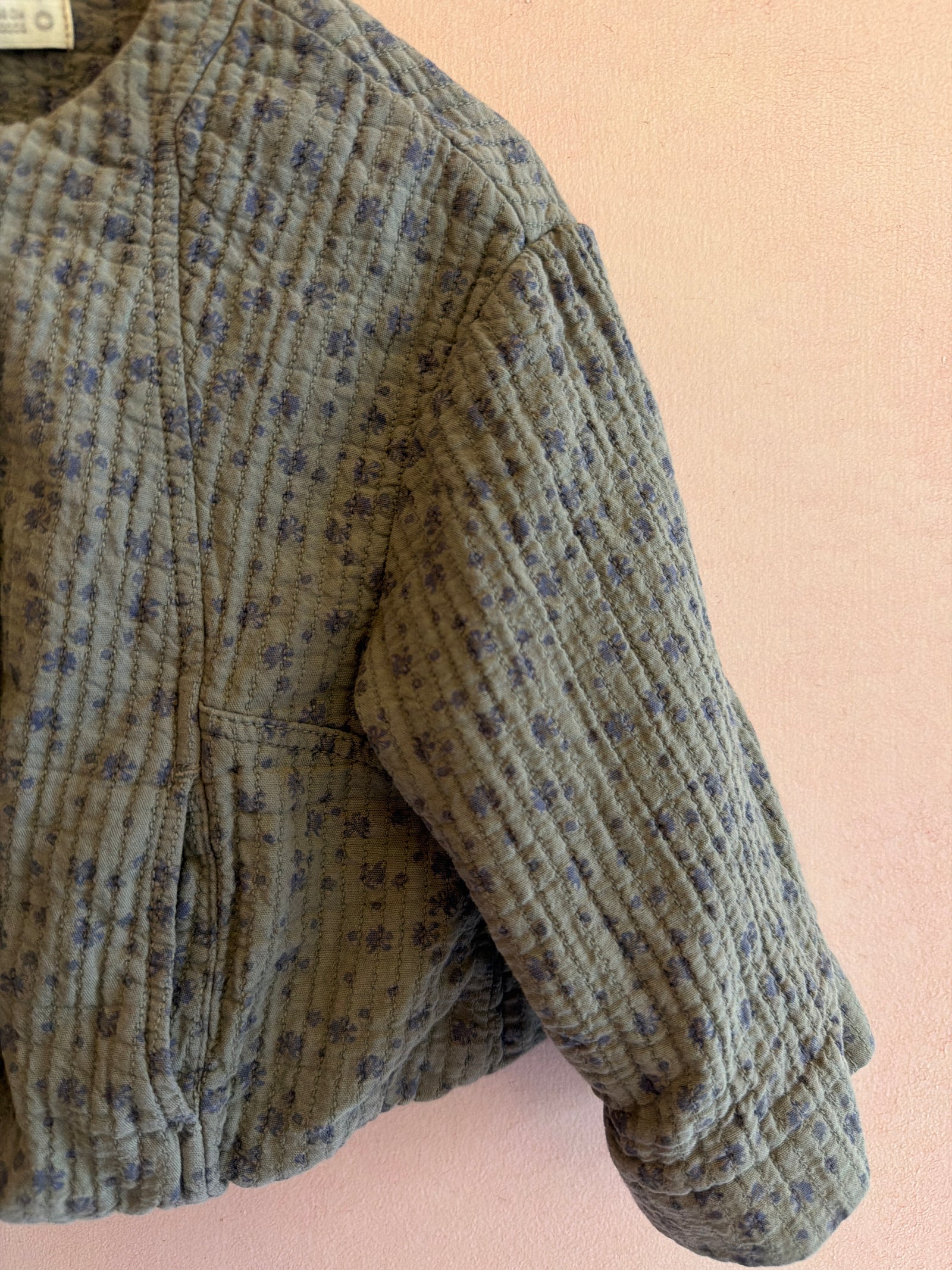 zara Quilted Purple Floral Bomber Jacket / 18-24 months