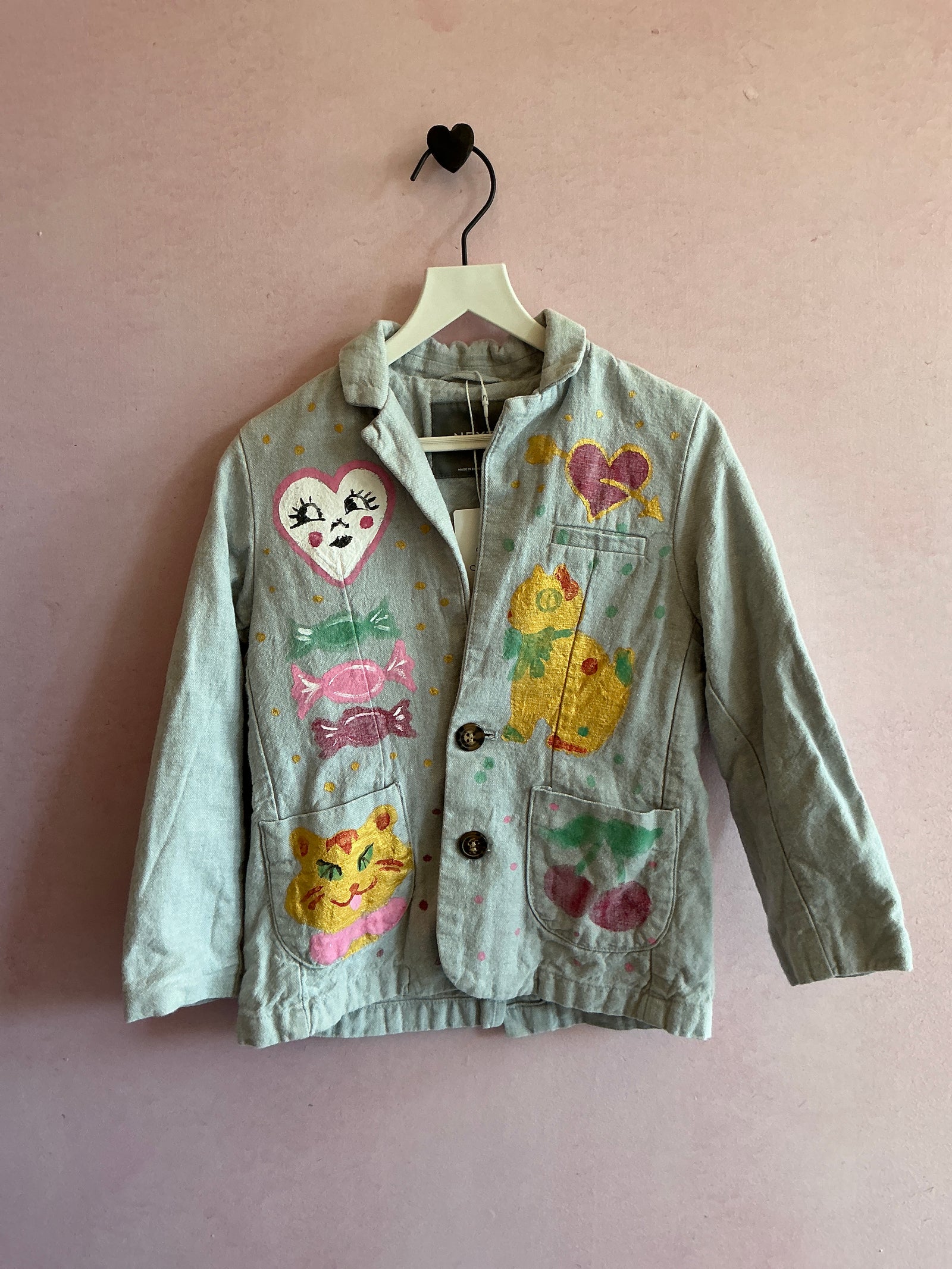 staizsh lucky cat gray jacket / 3-4T