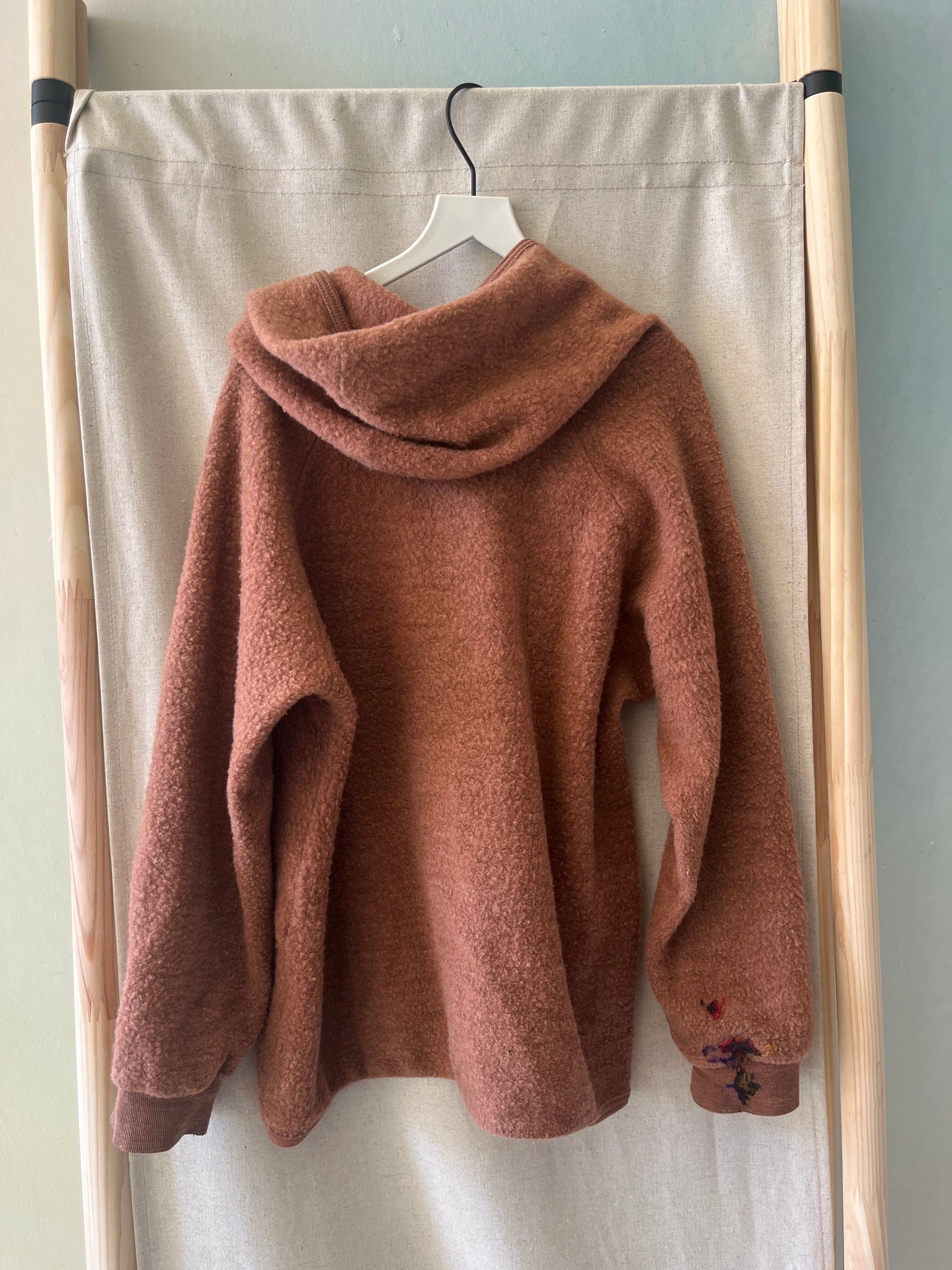 Siskin Hooded Chesnut Cardigan Sweater / 5-6 (THRASHED!)