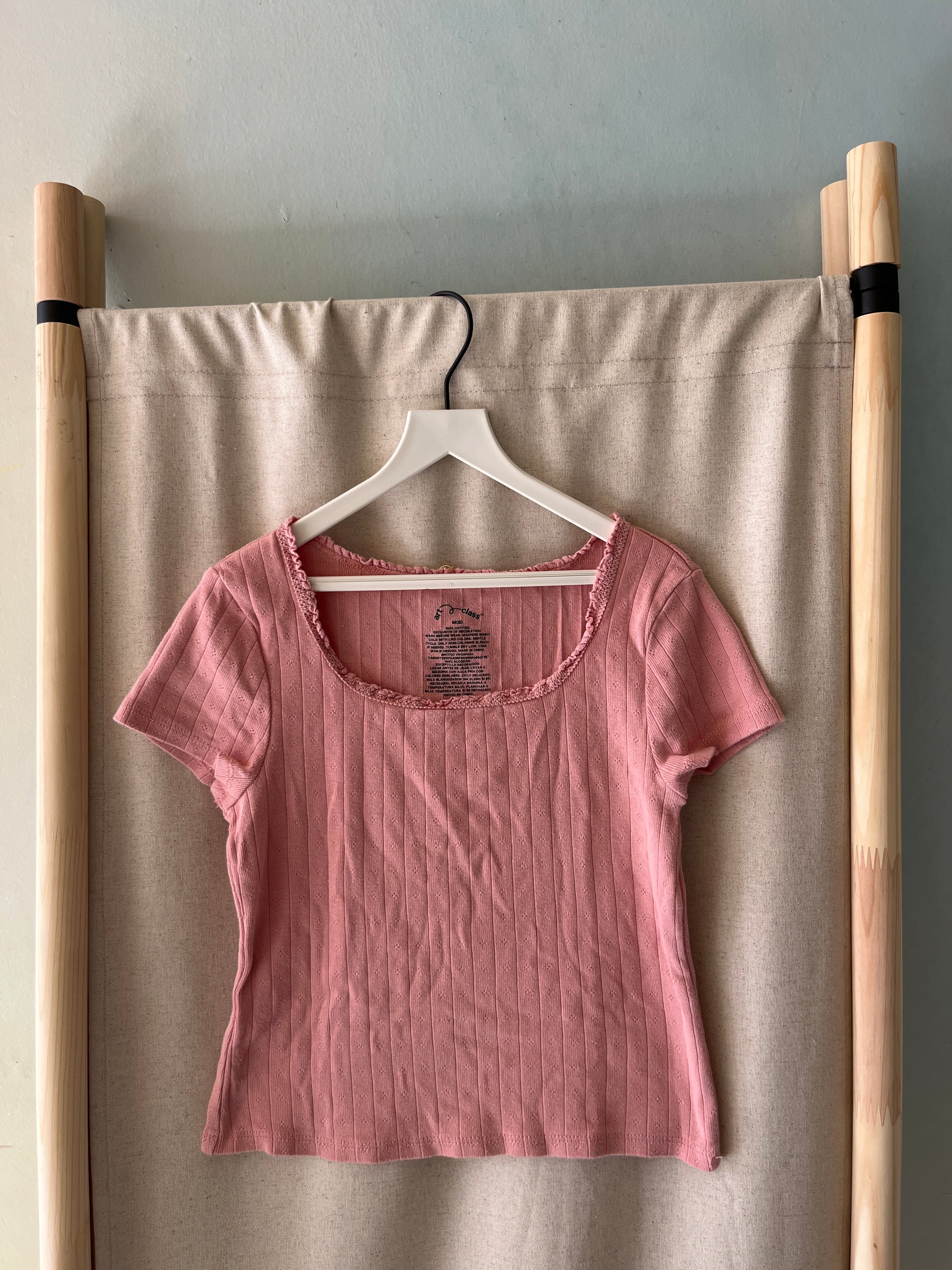 Art Class Pink Pointelle T-Shirt / 8