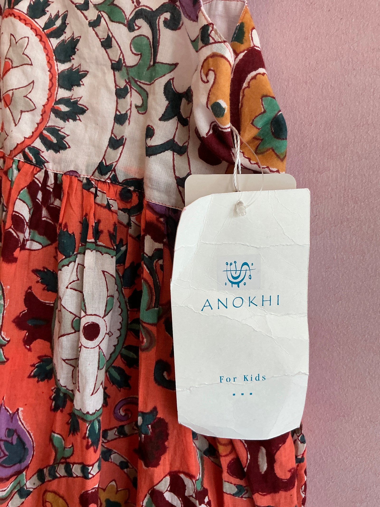 NWTs Anokhi Sunset Paisley Dress / 4-5 years