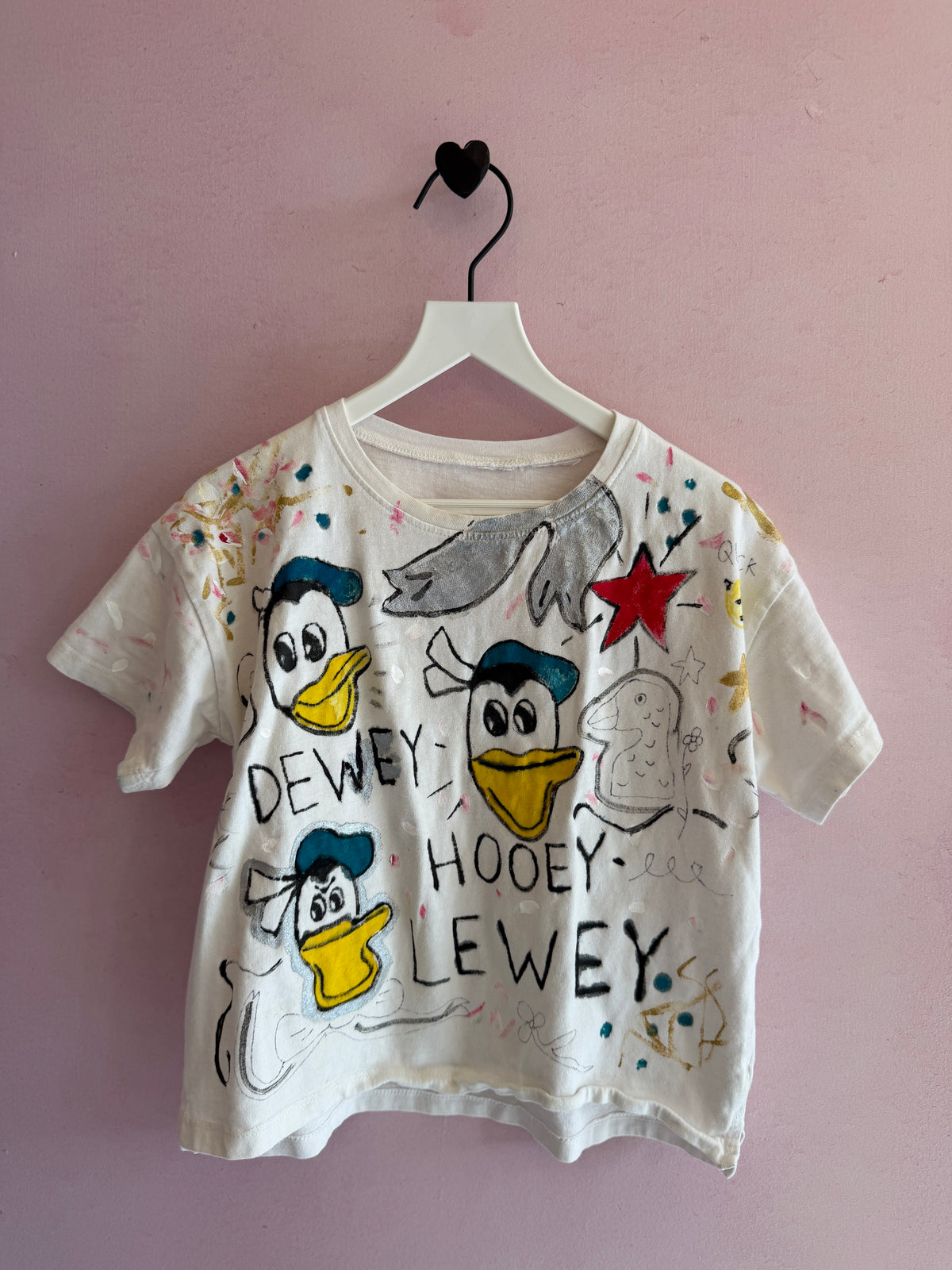 Hand-Painted Huey, Dewey & Louie OFAK T-Shirt / 2-3