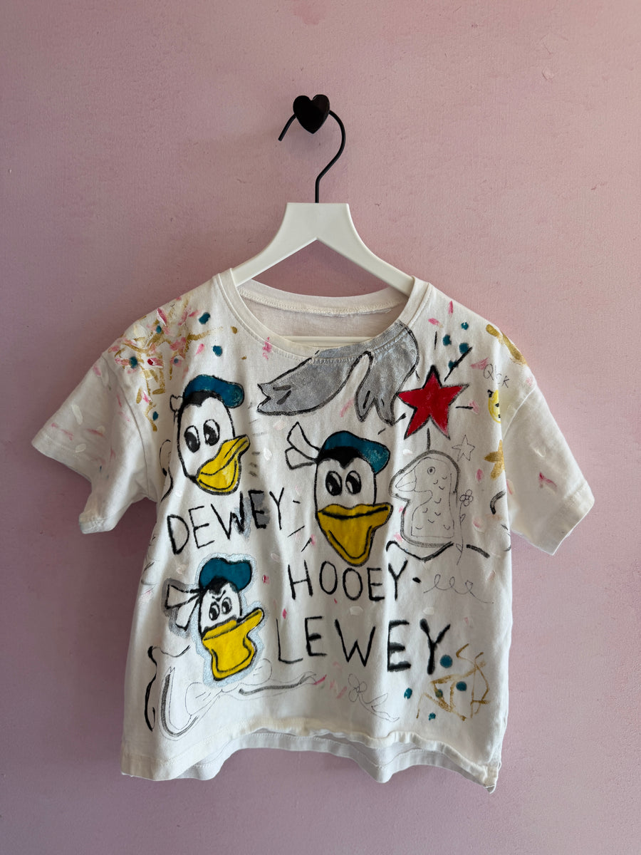 Hand-Painted Huey, Dewey & Louie OFAK T-Shirt / 2-3
