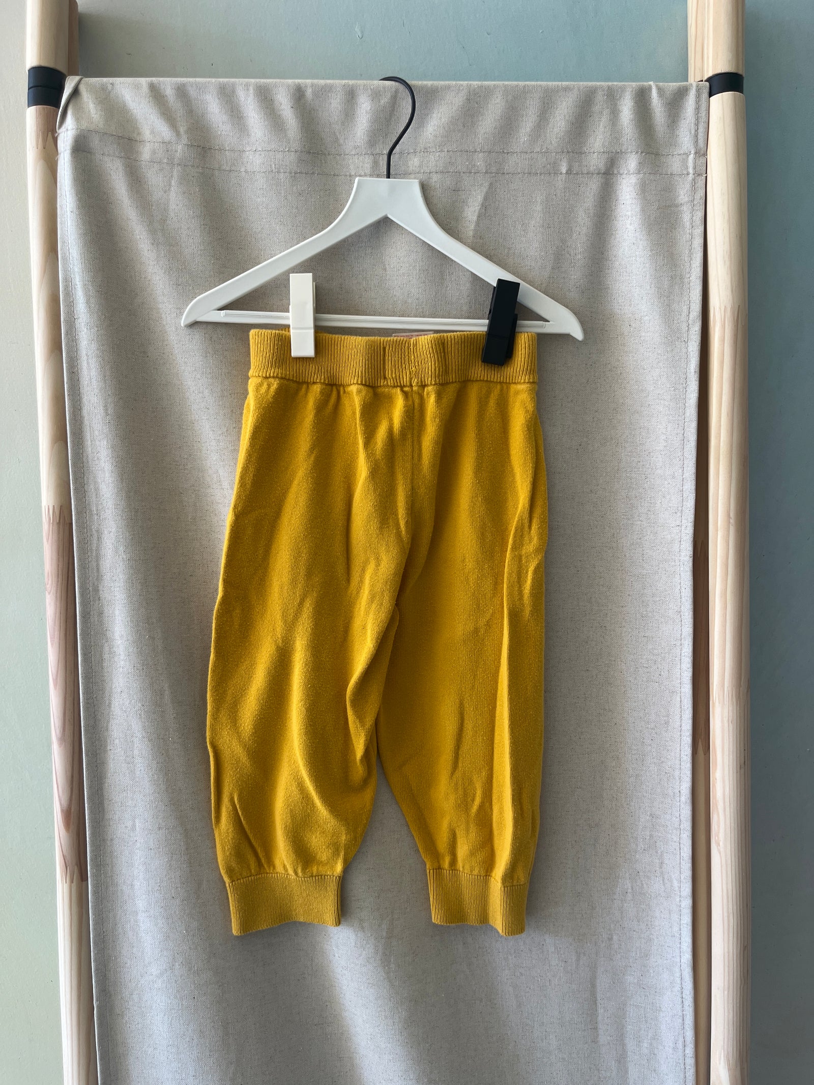 BOBO CHOSES Yellow Color Block Knee Patch Leggings / 18 months