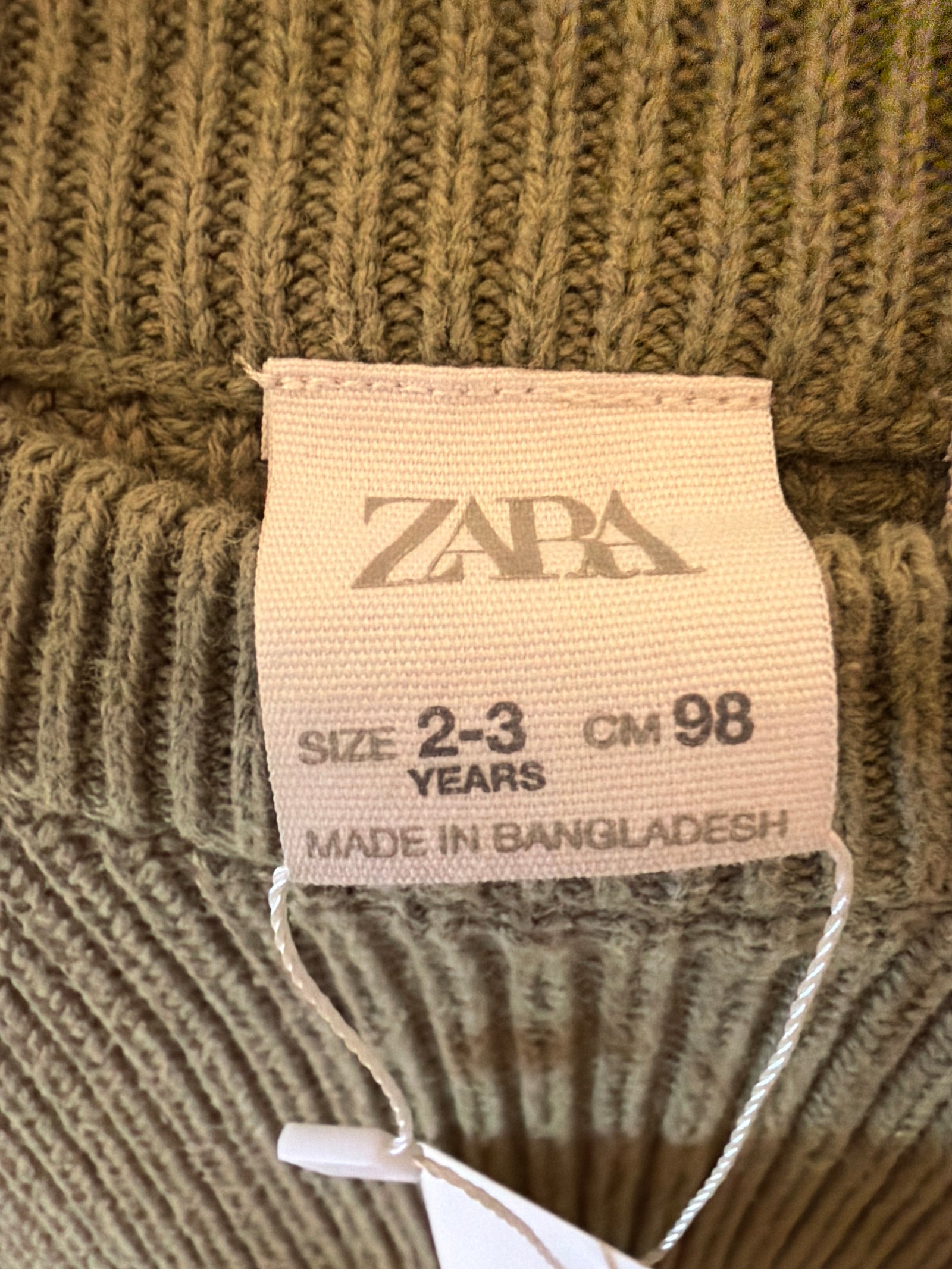 zara Green Knit Sweater / 2-3 Years
