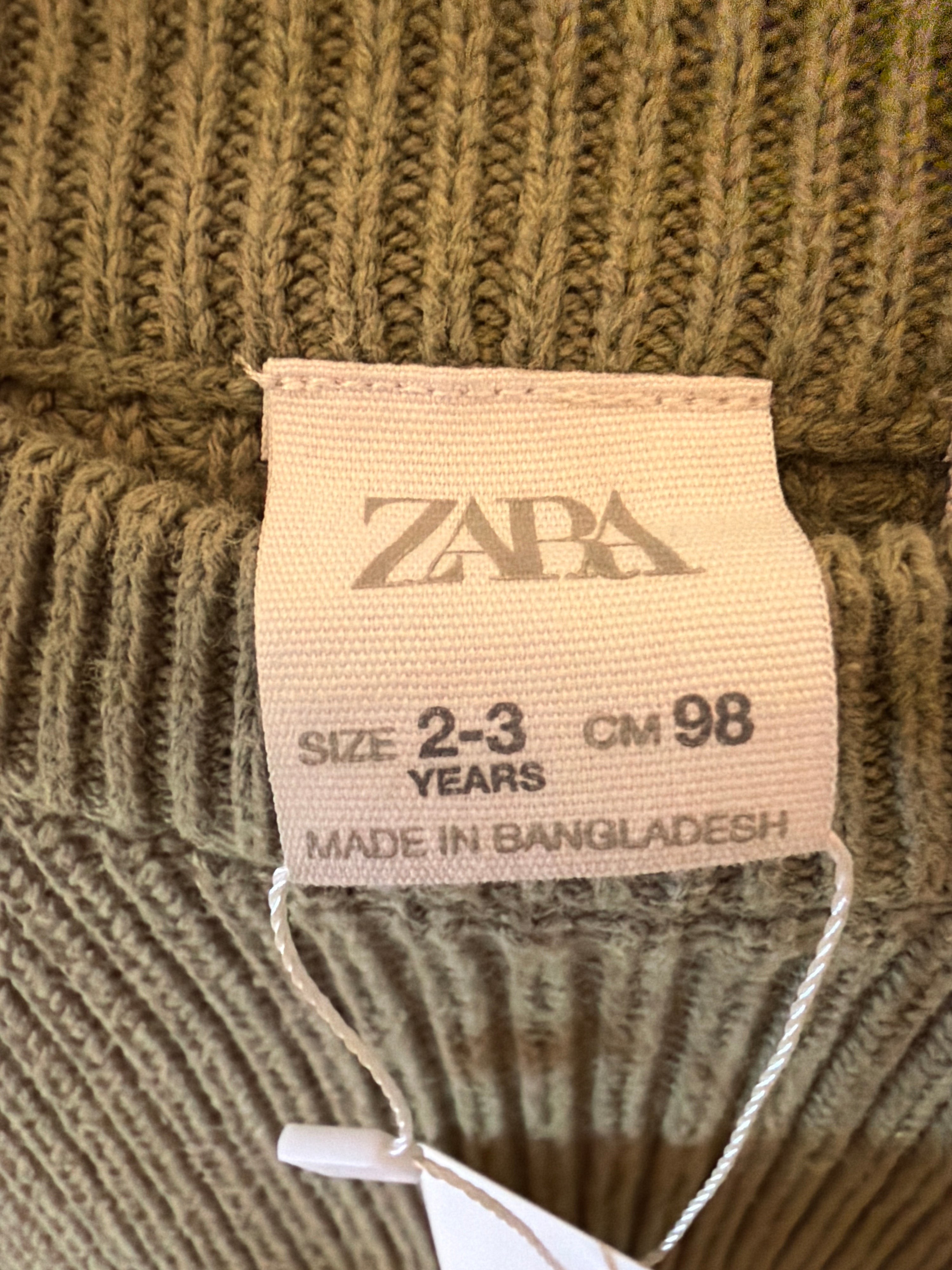 zara Green Knit Sweater / 2-3 Years