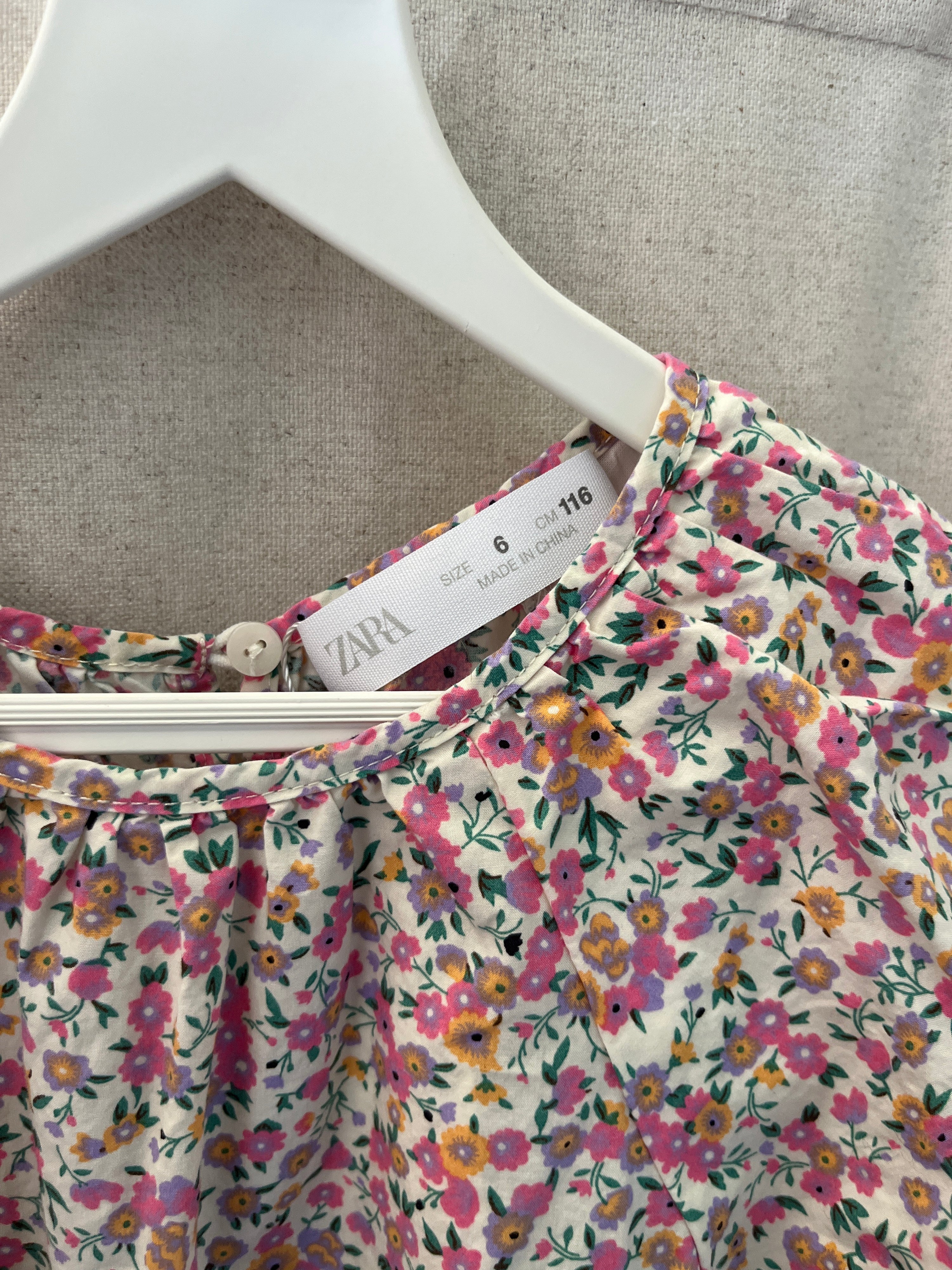 Zara Floral Garden Puff Dress / 6