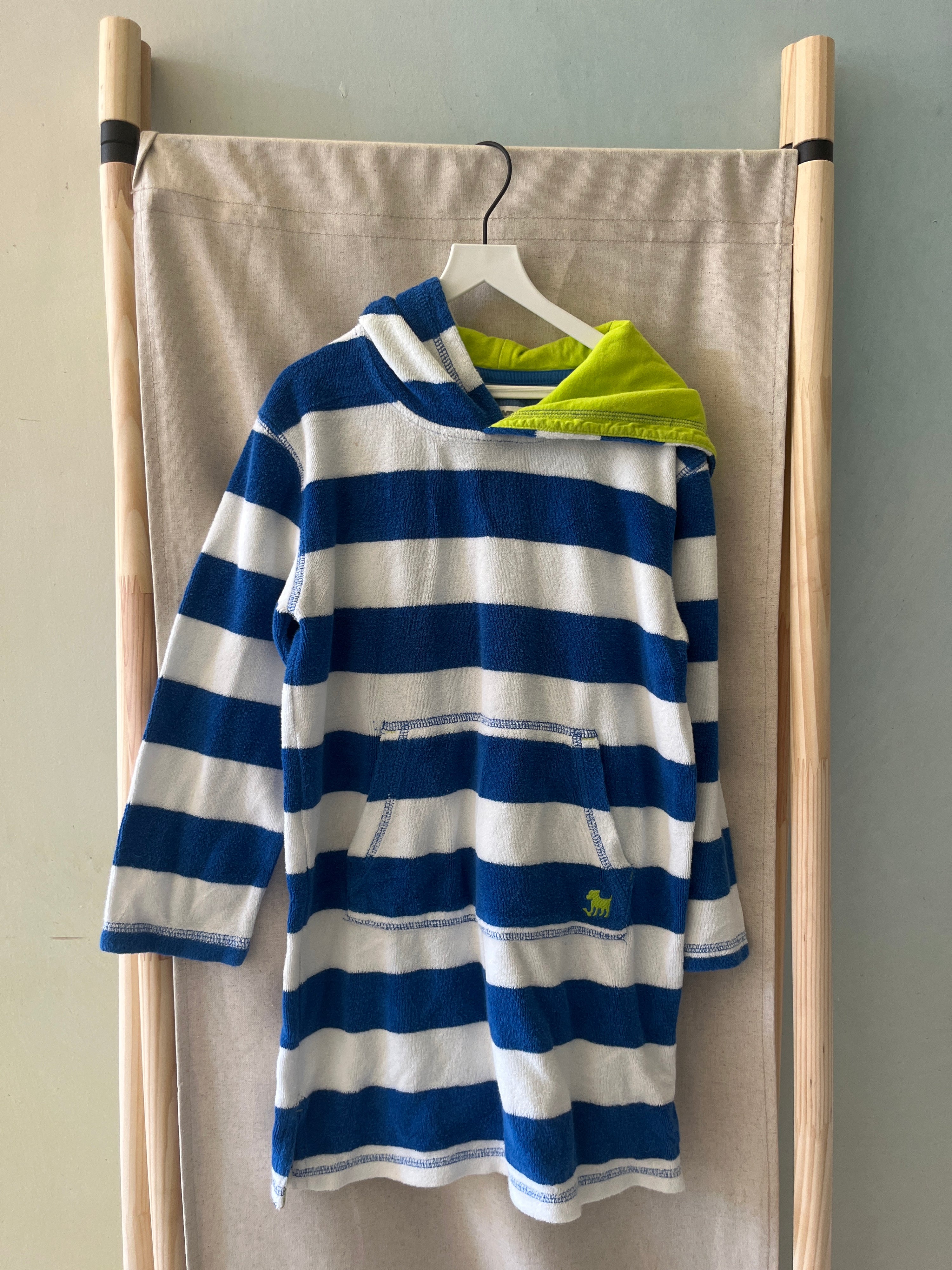 mini boden Blue White Green Hood Sweatshirt / 7-8 Years