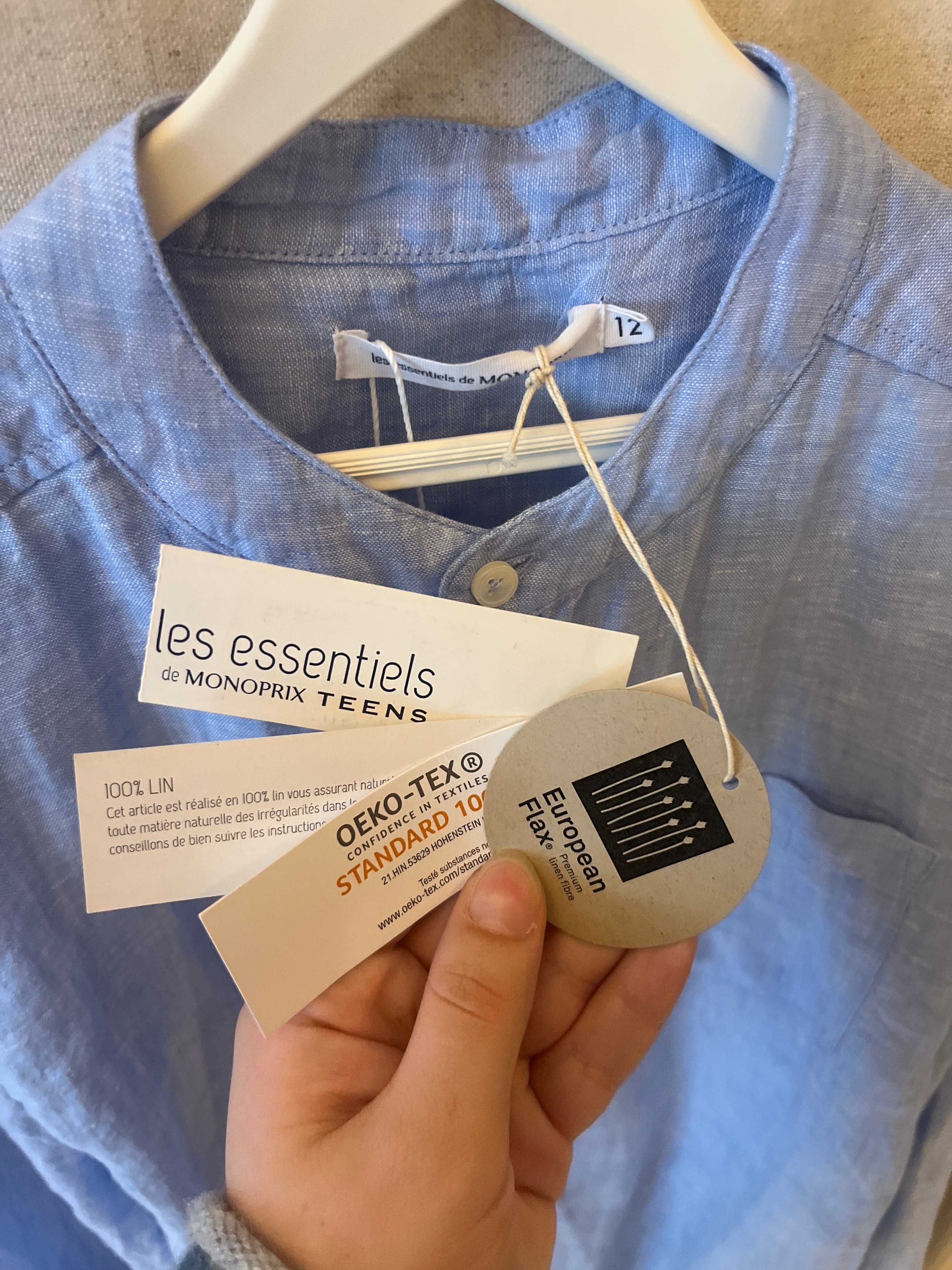 NWTs Monoprix Blue Long Sleeve Shirt / 12