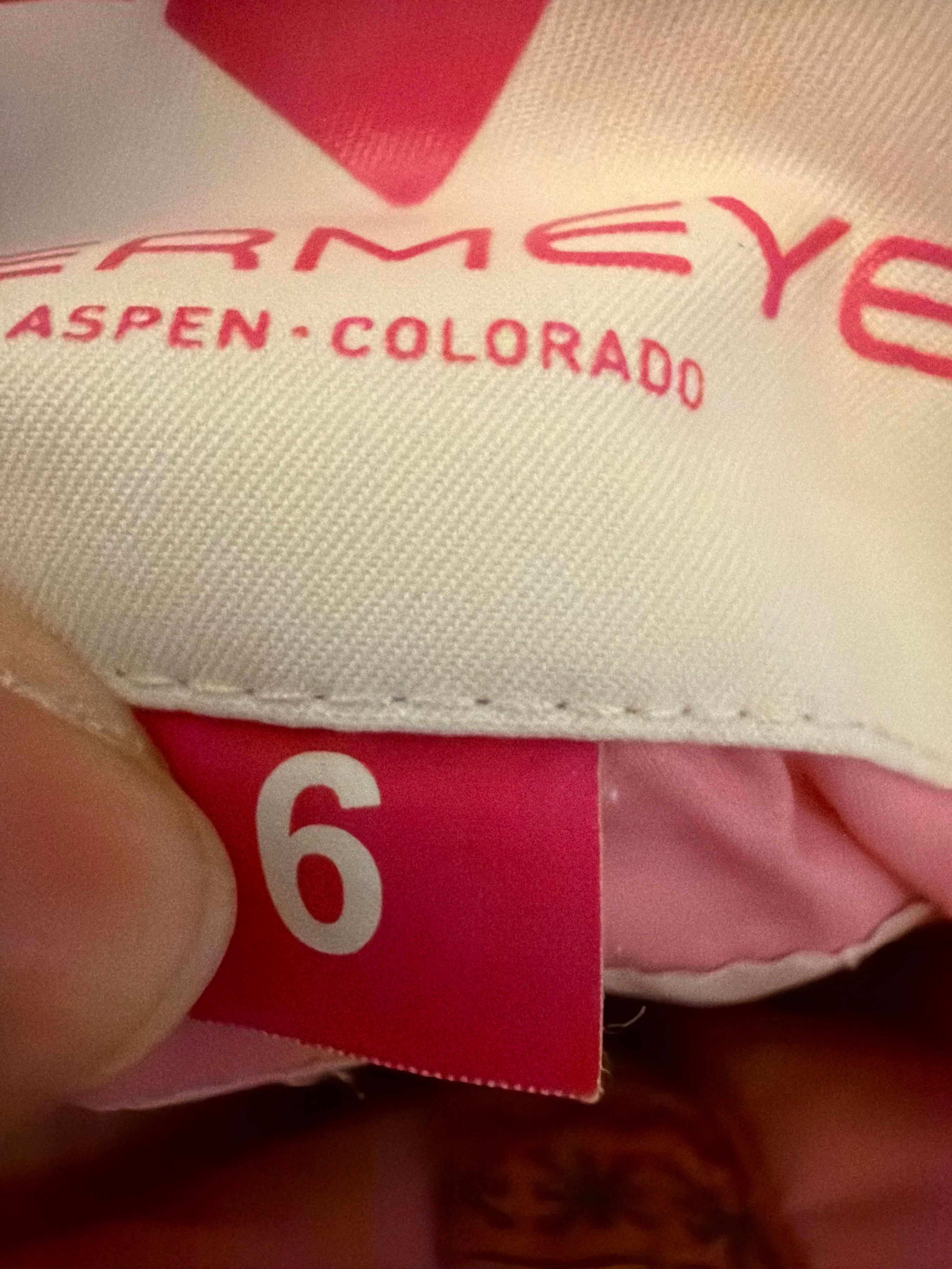 Obermeyer Pink Digital Embroidery Snow Bib / 6