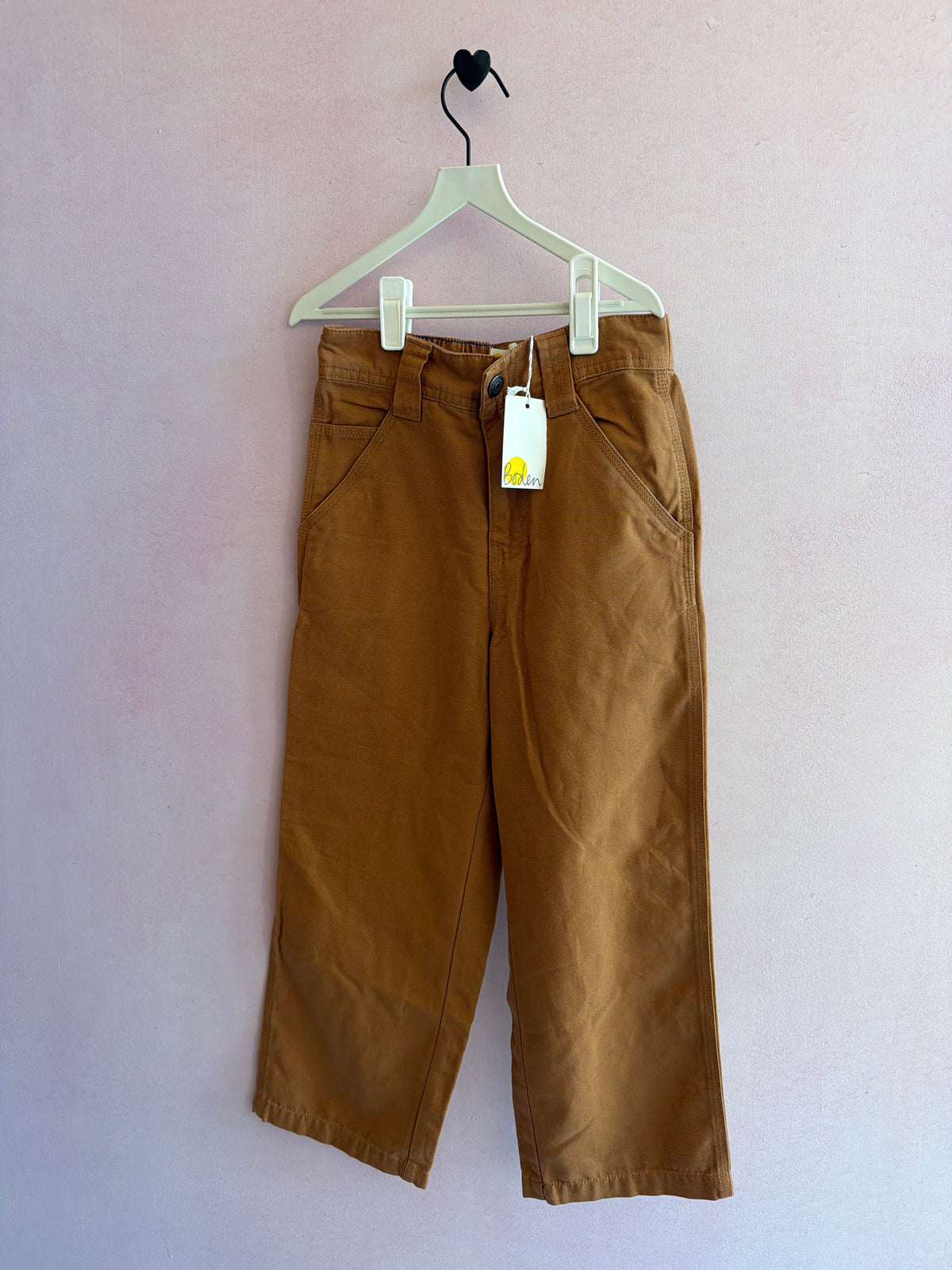 NWTs Mini Boden Tan Carpenter Workwear Pants / 7