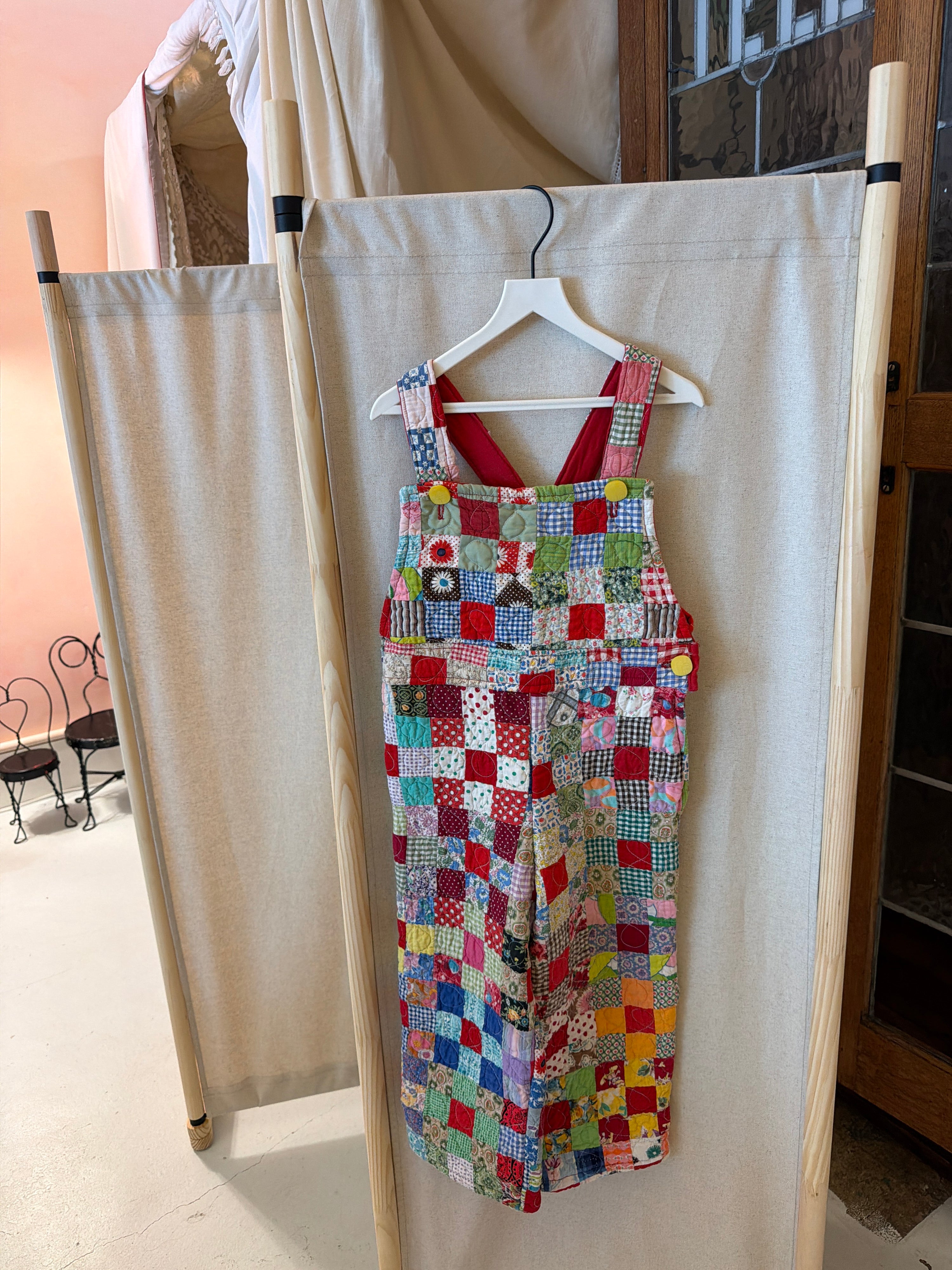 vintage Quilted Patchwork Coveralls / 5-6