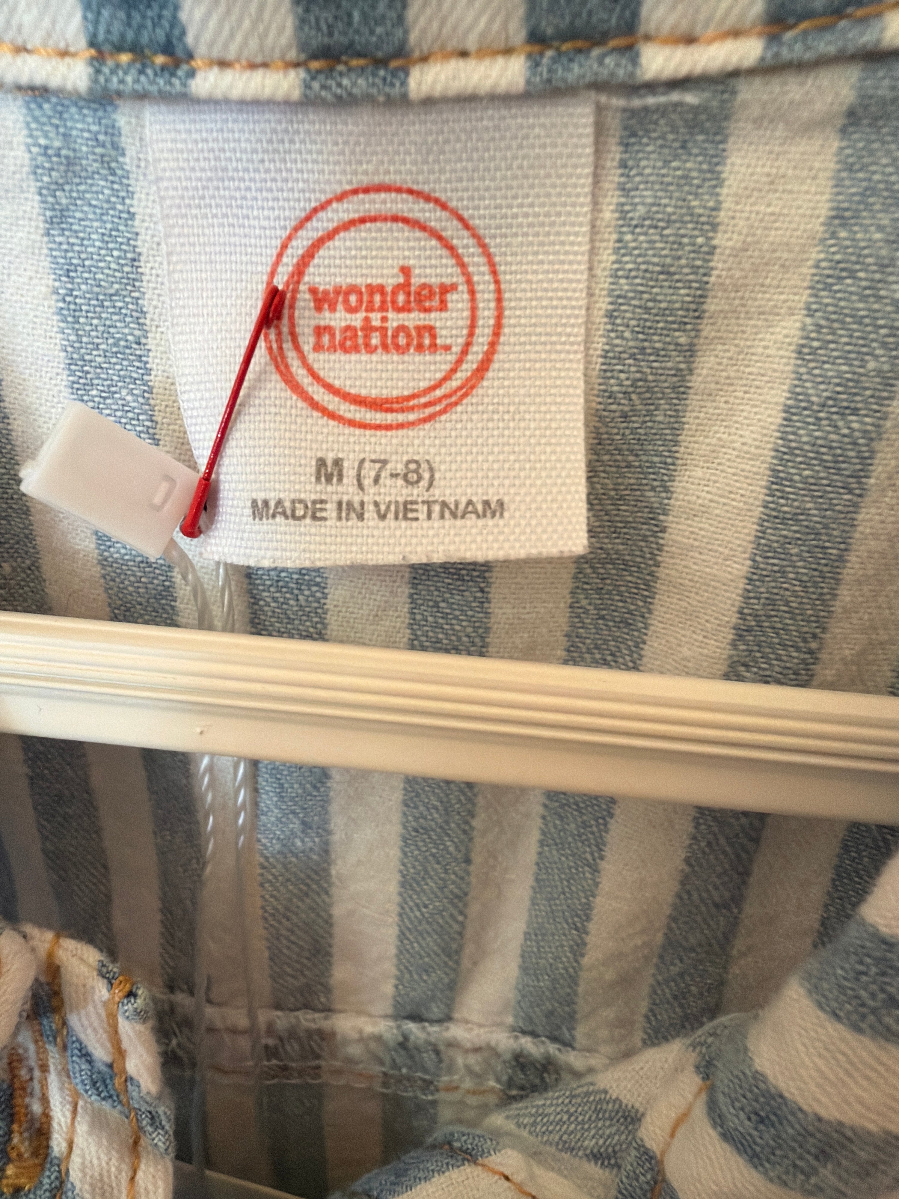 wonder nation Blue and White Dress / 7-8 Years