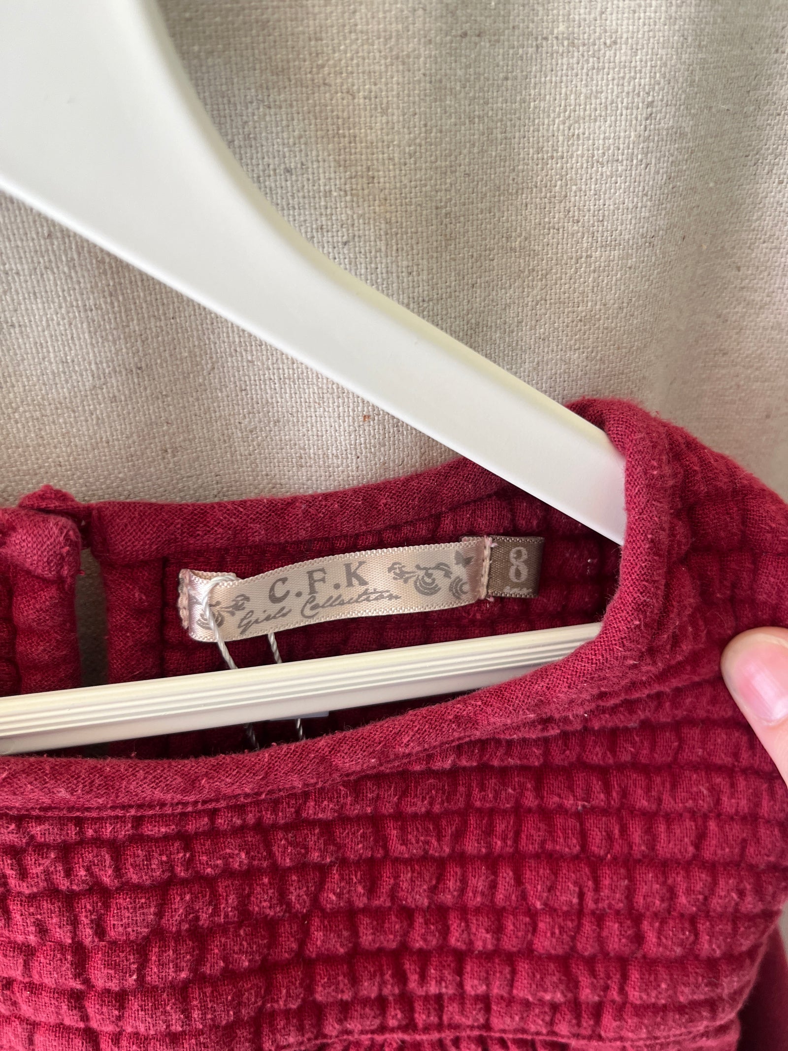 CKF Burgundy Embroidery Dress / 8
