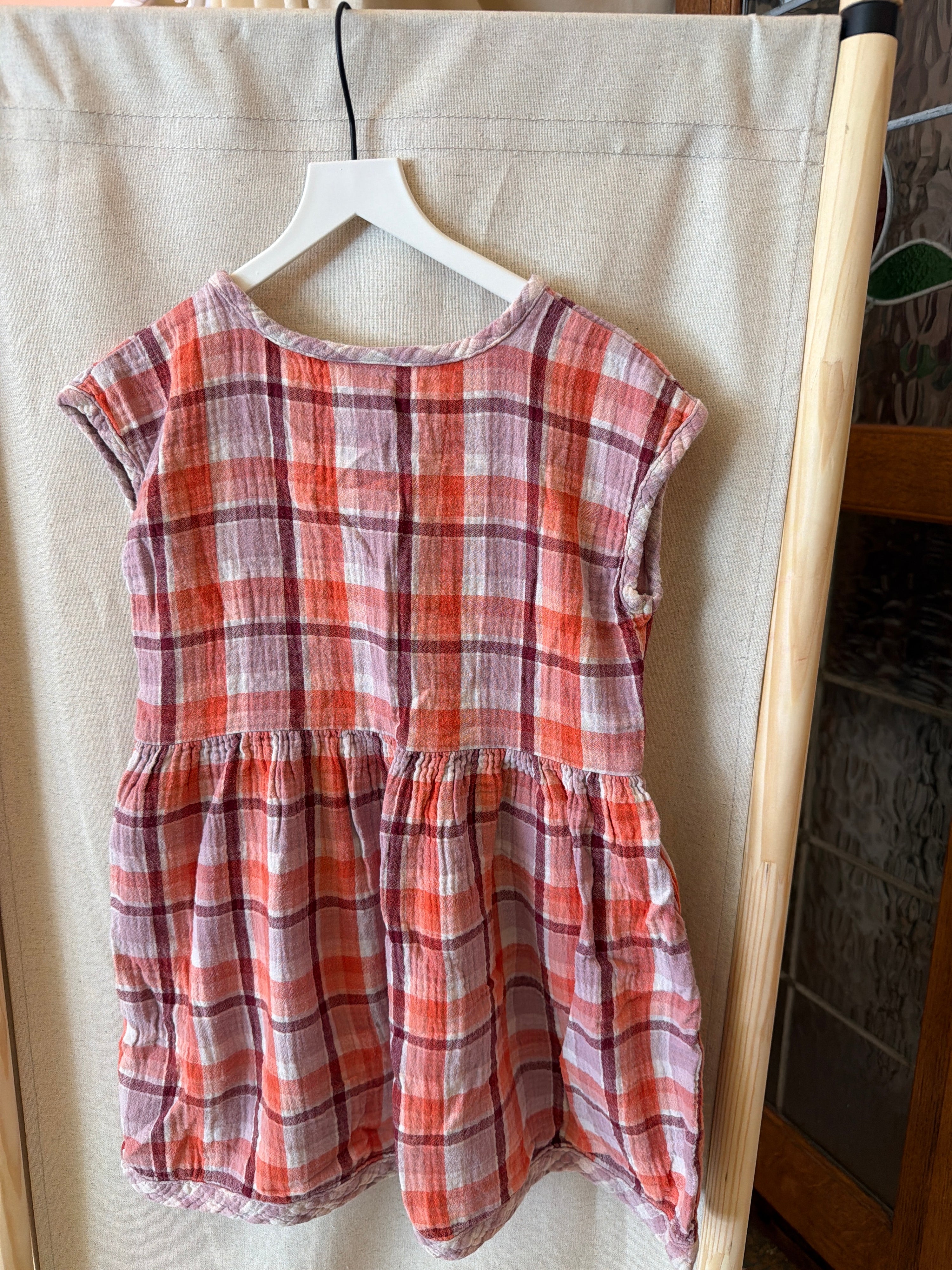 cat & jack Red and pink plaid Dress / 5