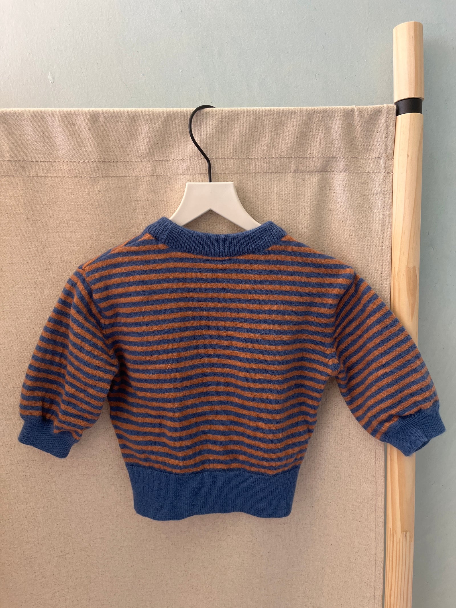 Gray Label Blue Beige Stripe Merino Wool Sweater / 12-18 months