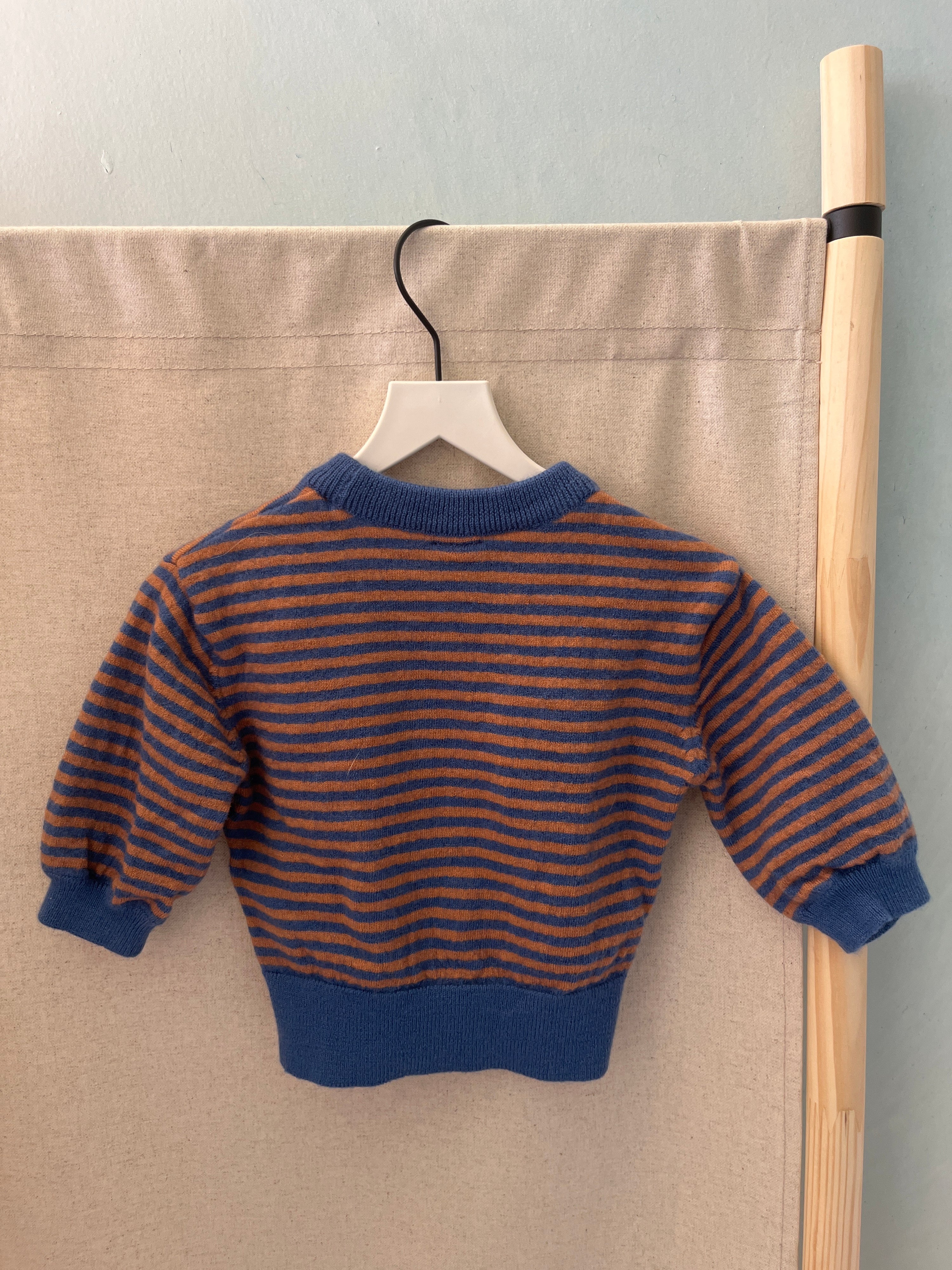 Gray Label Blue Beige Stripe Merino Wool Sweater / 12-18 months