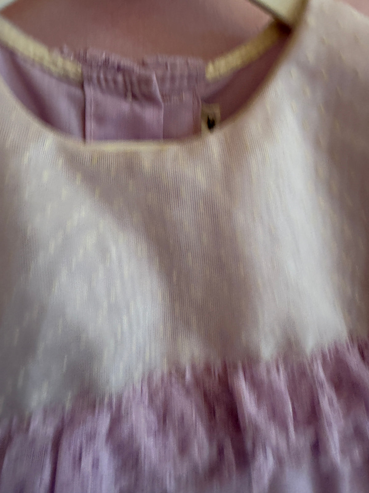 vintage Betty Odin Lavender Ruffle Bib Western Dress with Lace Trim / 4 (play condition )