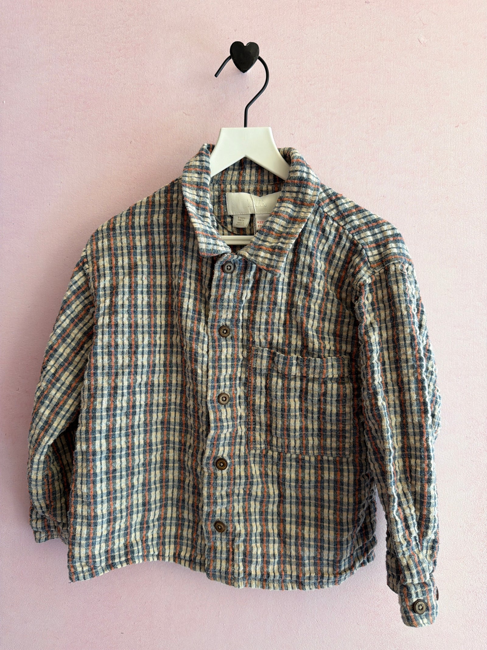 Zara Cozy neutral Button-Down Shirt / 5 years