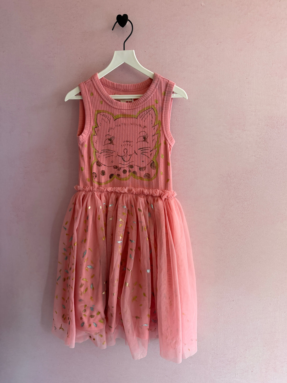 Tucker + Tate Hand-Painted Cat OFAK Pink Dress / 6