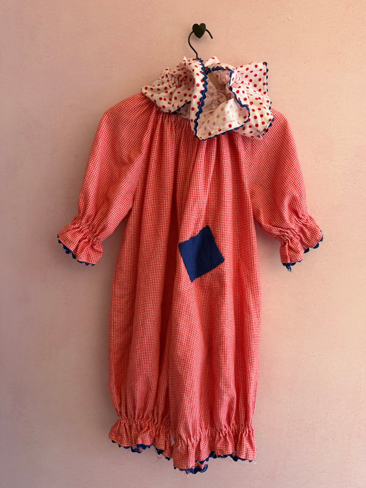 vintage handmade Clown Costume & collar / 4-6