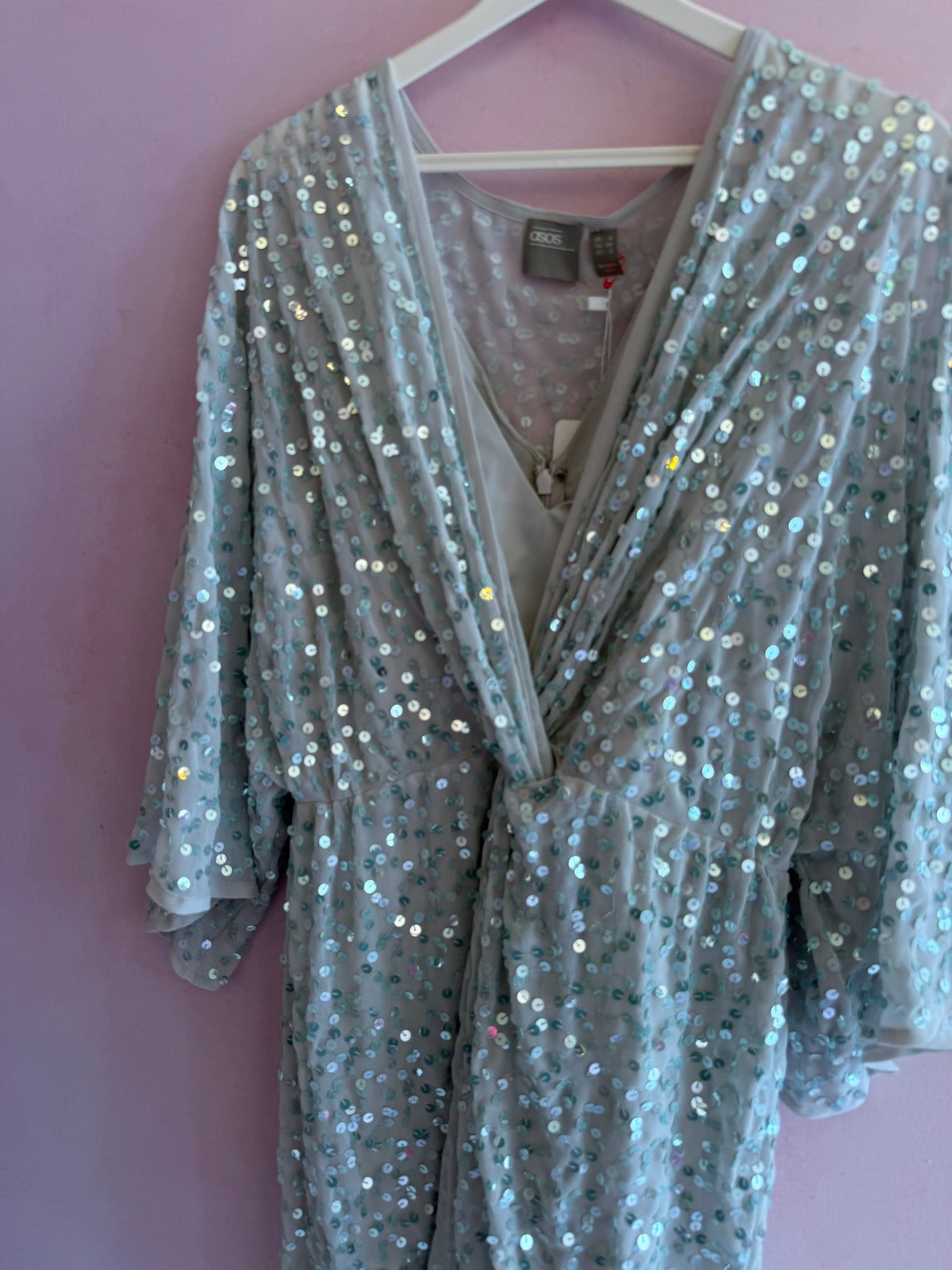 ASOS Silver Sequin Dress / Women's 6