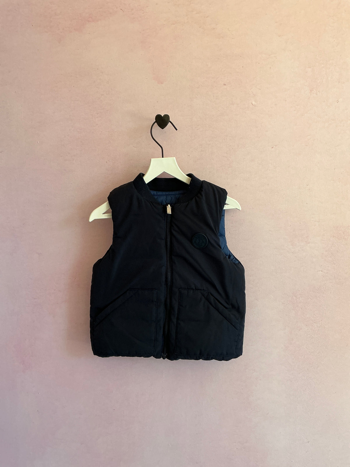 jacadi navy puffer vest / 18 months