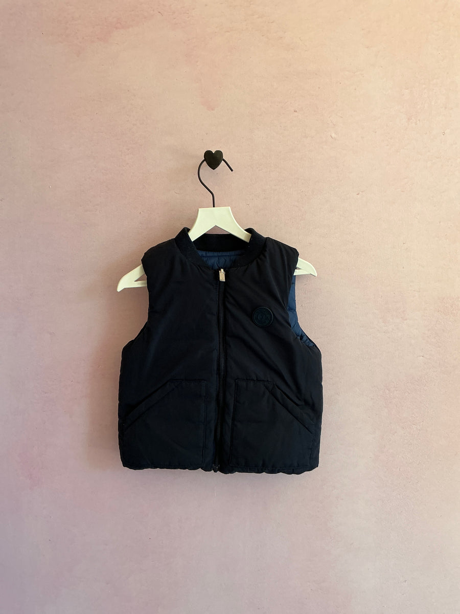 jacadi navy puffer vest / 18 months