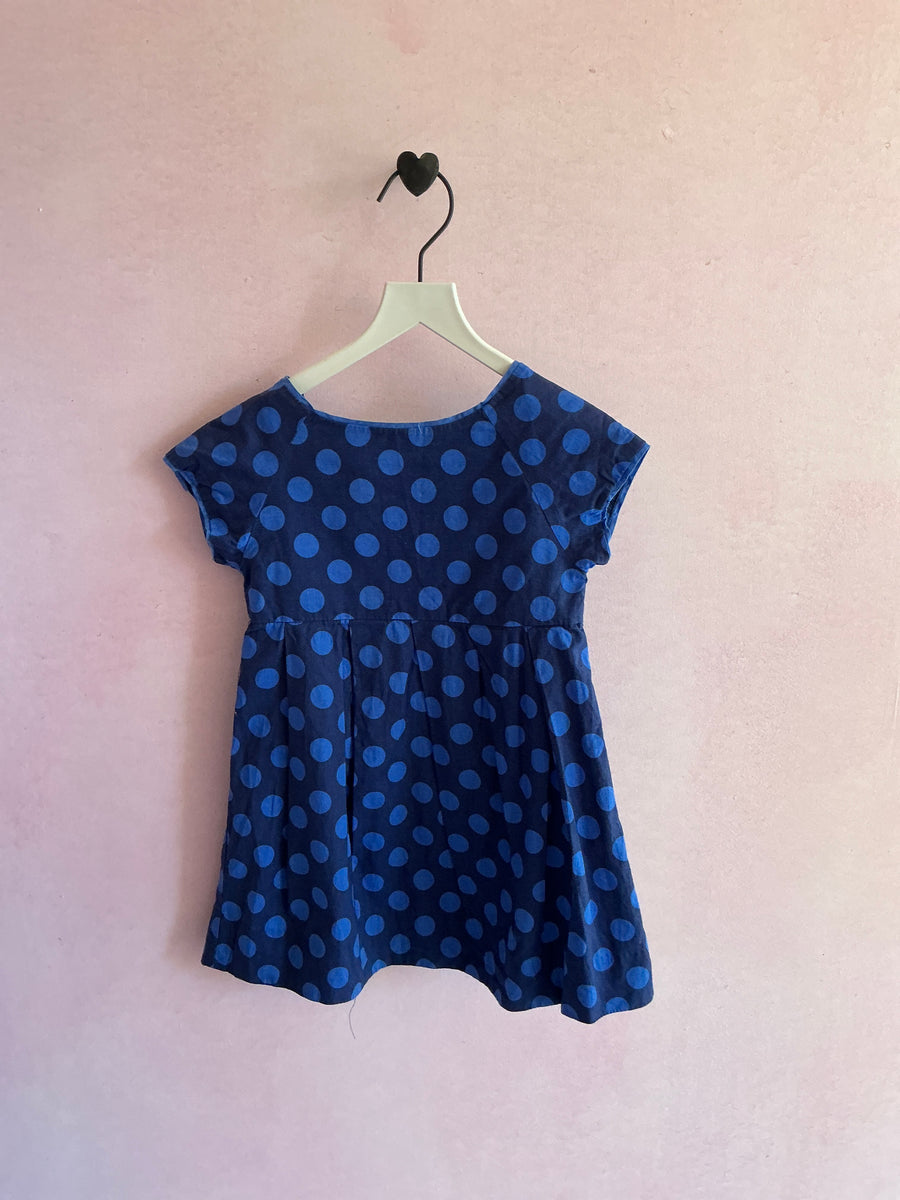 Jacadi Royal Dot Dress & Bloomers / 3T