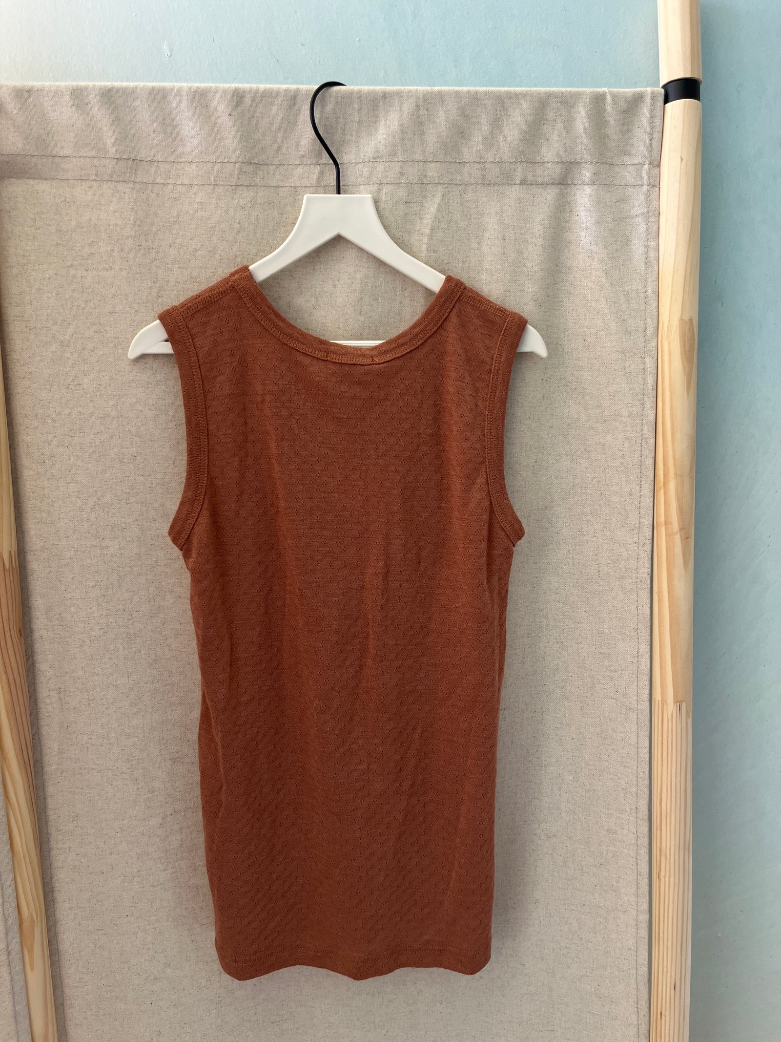 Siskin Rust Pointelle Wool & Silk Tank / 9