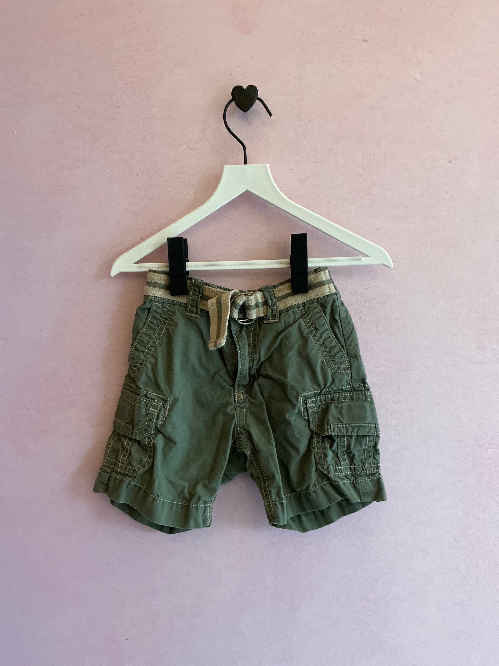 vintage Old Navy Olive Green Shorts / 12-18 months