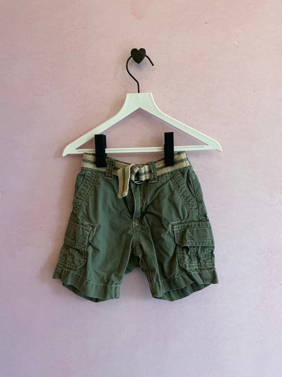 vintage Old Navy Olive Green Shorts / 12-18 months