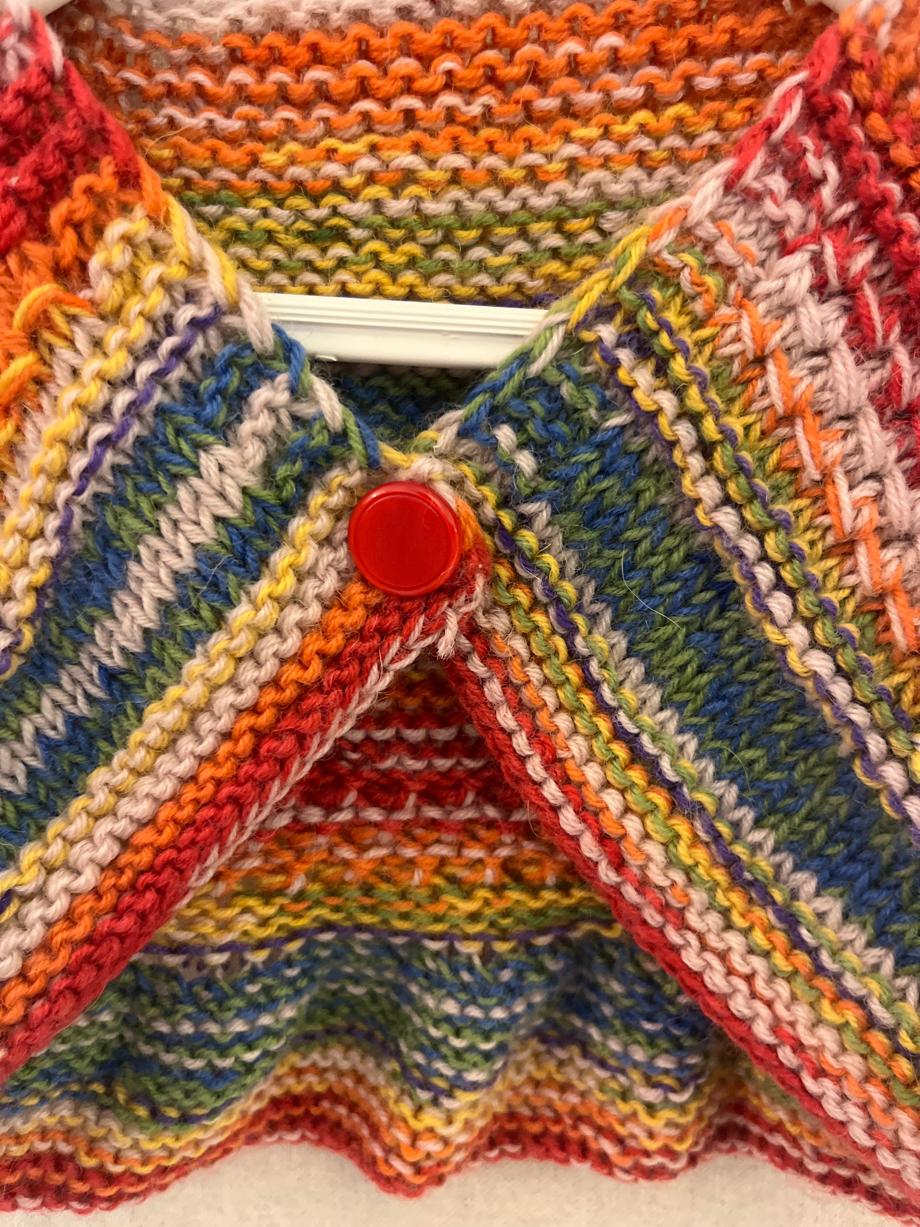 vintage Primary Rainbow Knit vest / 0-12 months