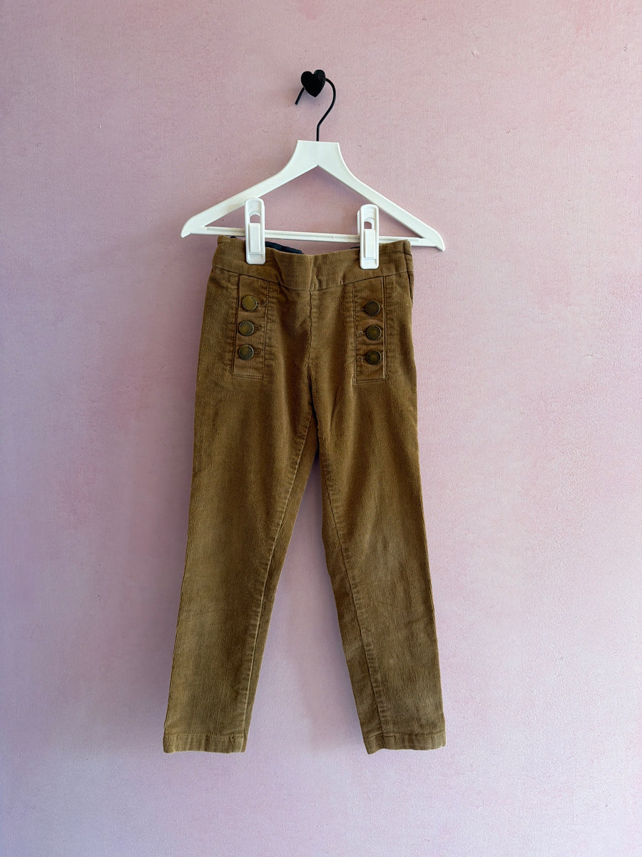 Zara (Europe) Chestnut Sailor Pants / 4-5