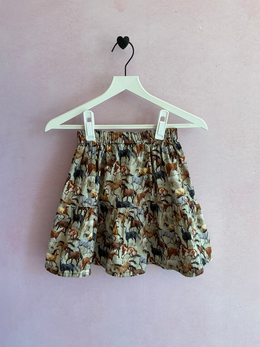 homemade horse print circle Skirt / 6