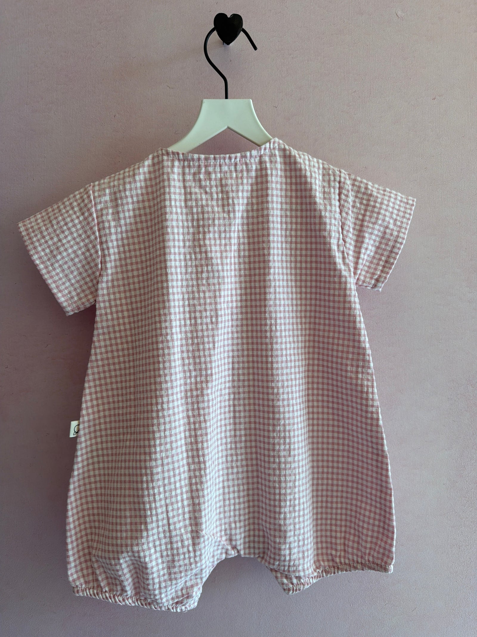 NWTs cozmo RECYCLED GINGHAM BABY JUMPSUIT - NOAH Romper / 12M