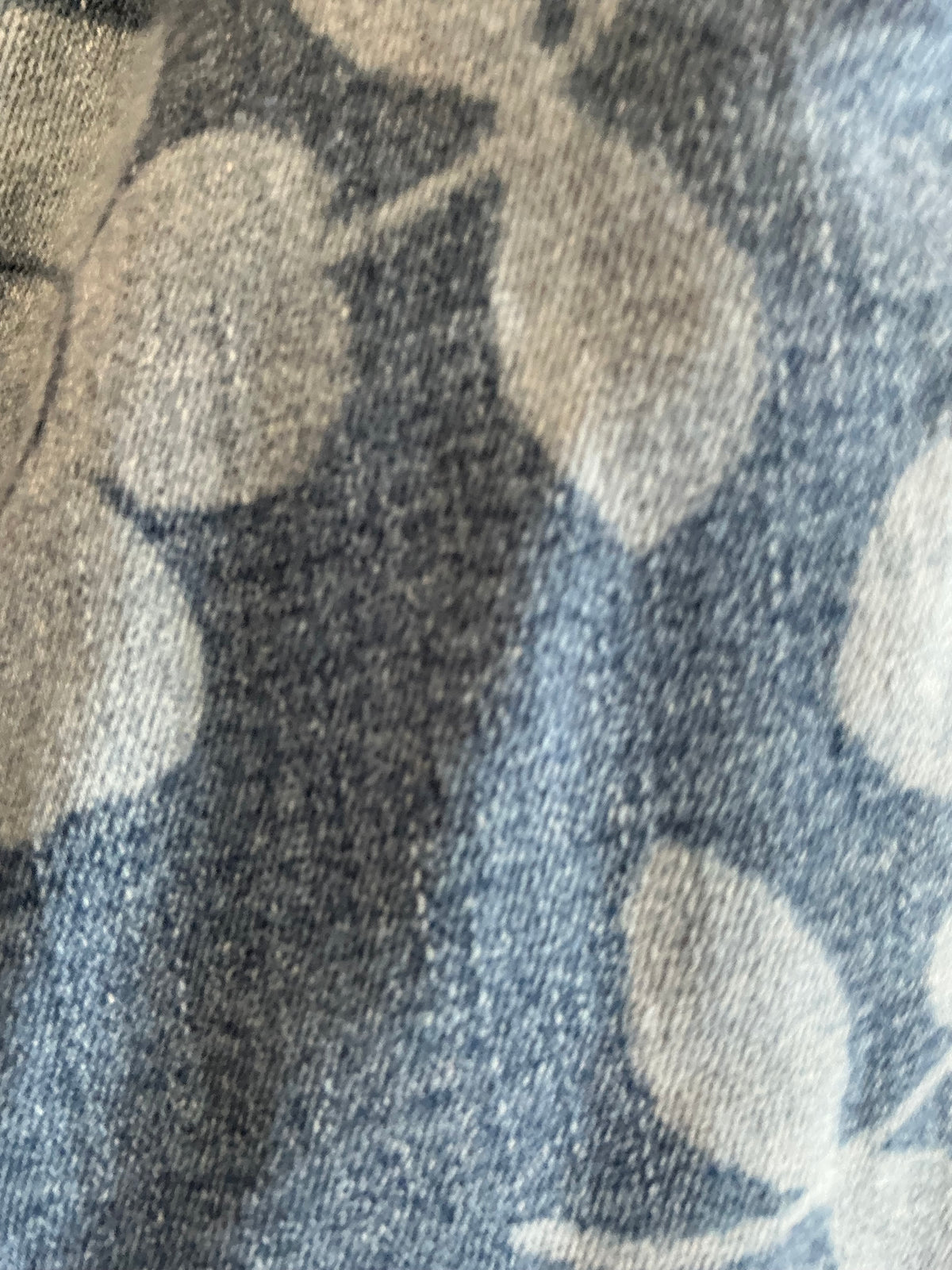 Mini Boden Flower Block Print Denim Flare Jeans / 12