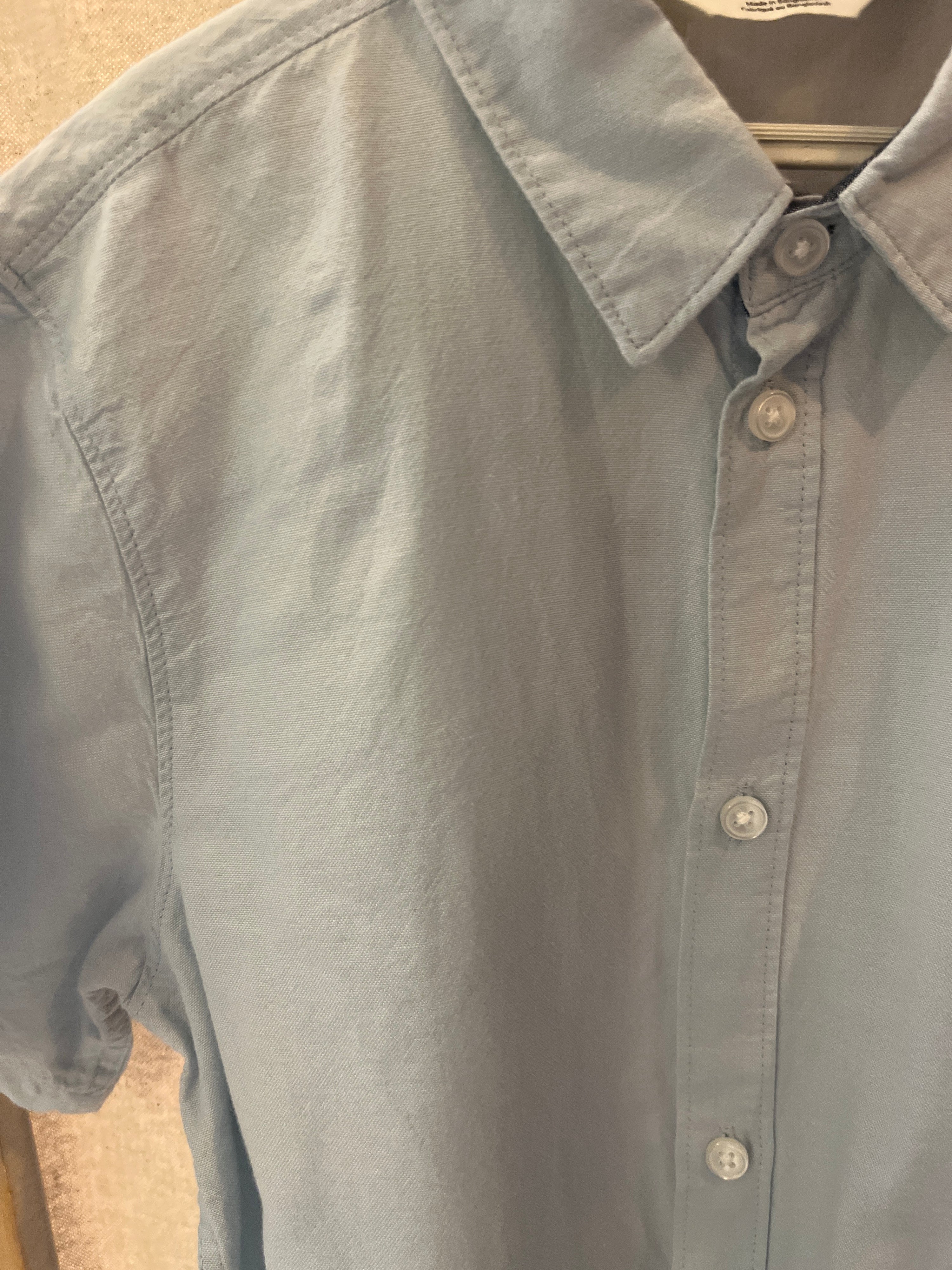 H&M Light blue Short Sleeve Collar Shirt / 12